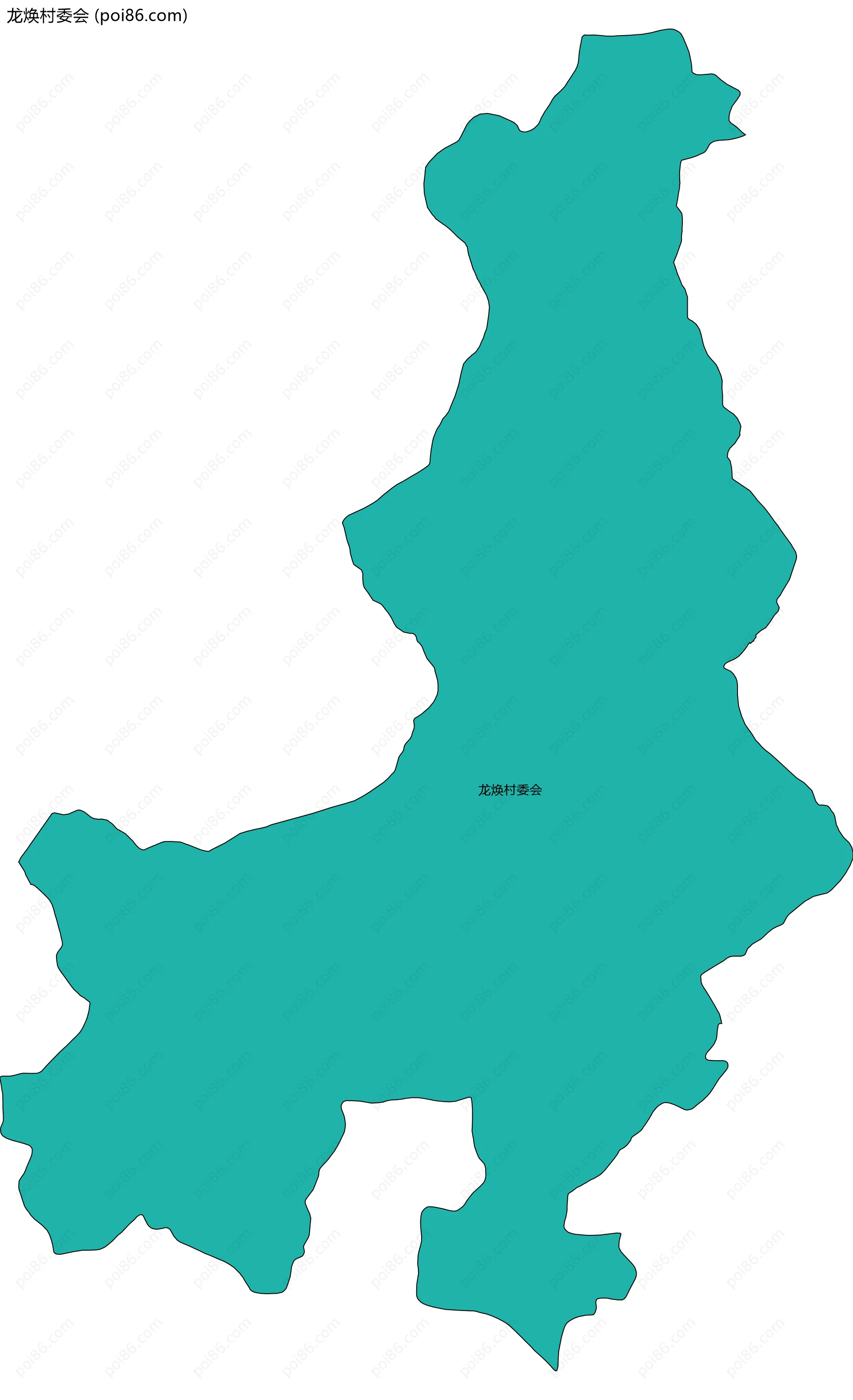 龙焕村委会边界地图