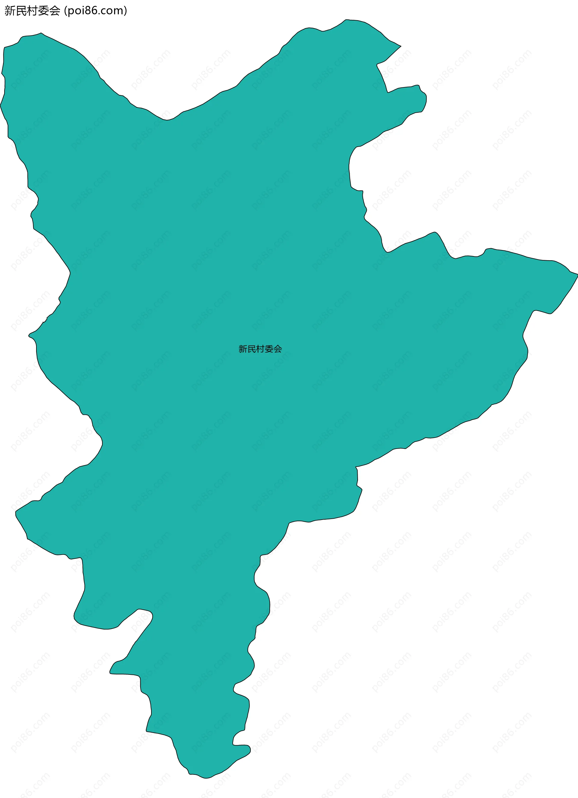 新民村委会边界地图