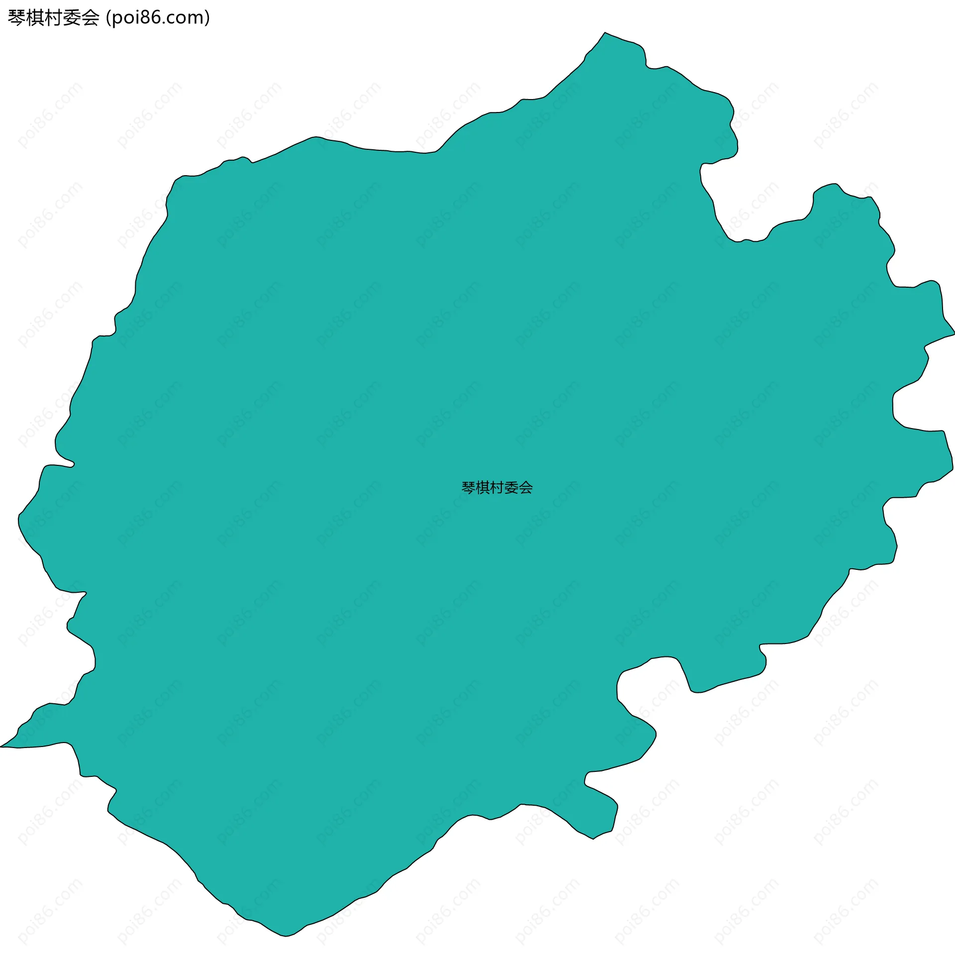 琴棋村委会边界地图