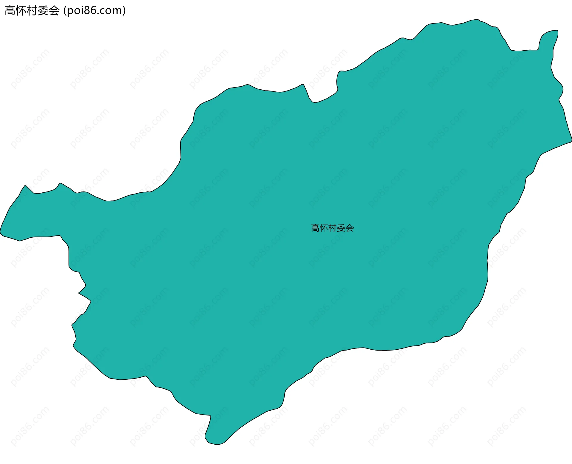 高怀村委会边界地图