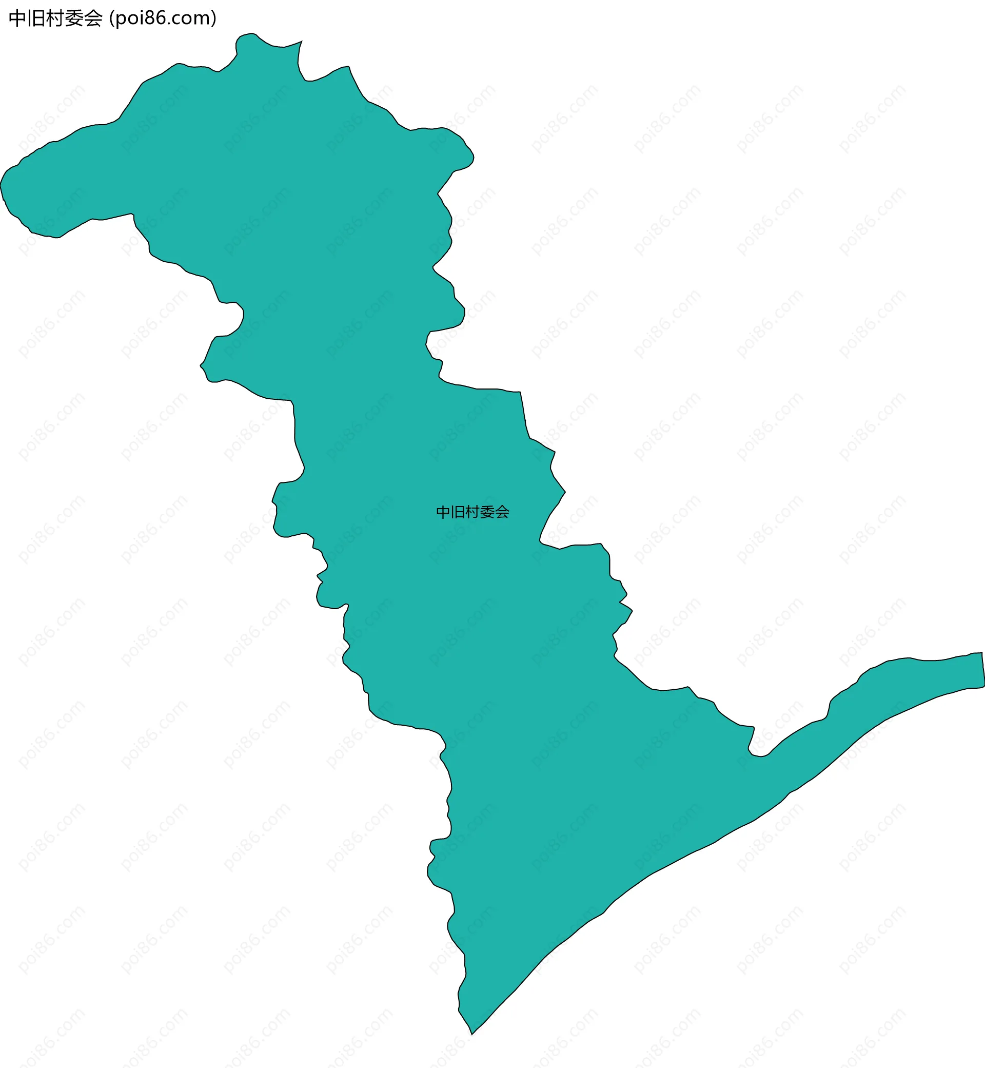 中旧村委会边界地图