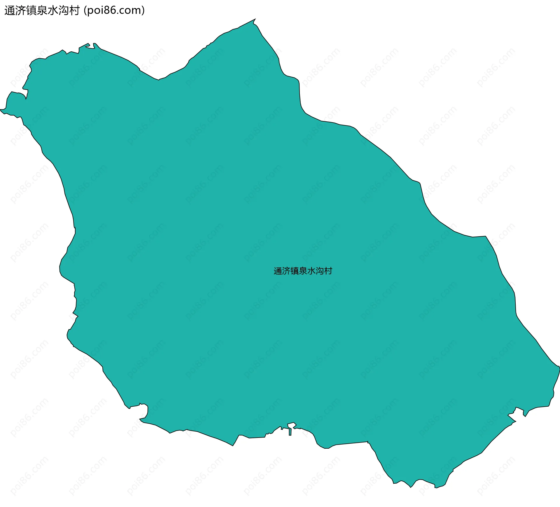 通济镇泉水沟村边界地图