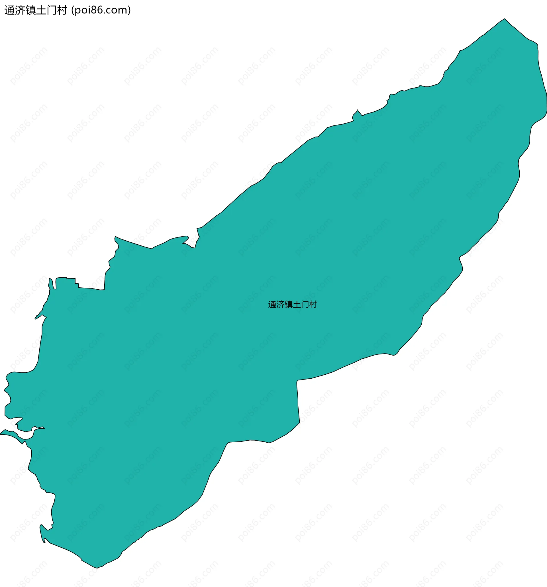 通济镇土门村边界地图