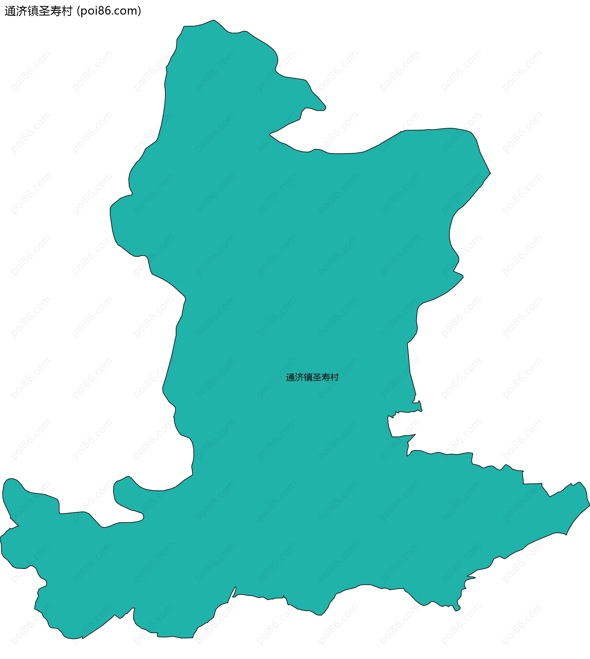 通济镇圣寿村边界地图