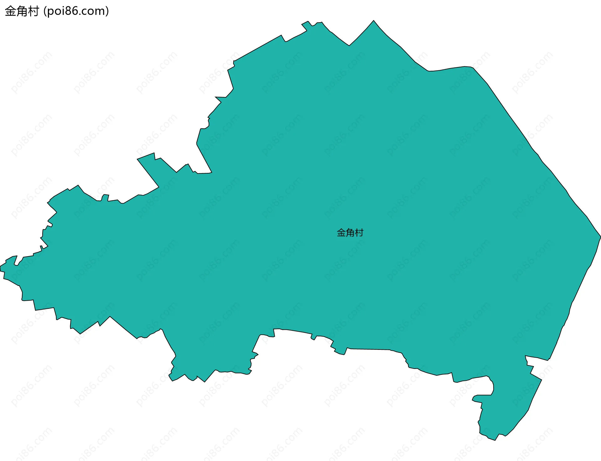 金角村边界地图