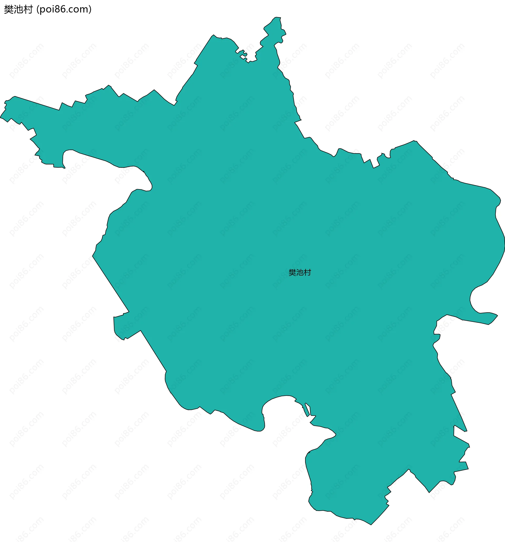 樊池村边界地图