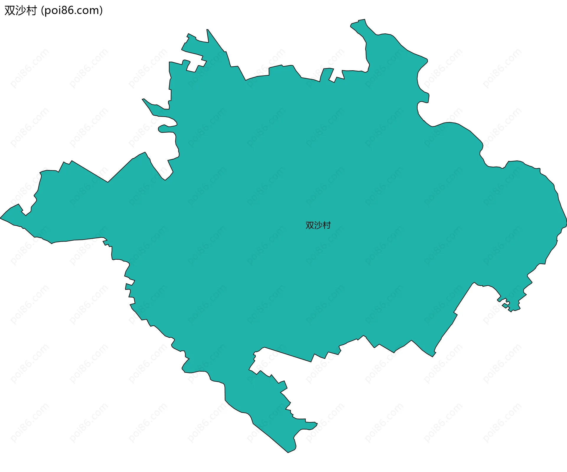 双沙村边界地图