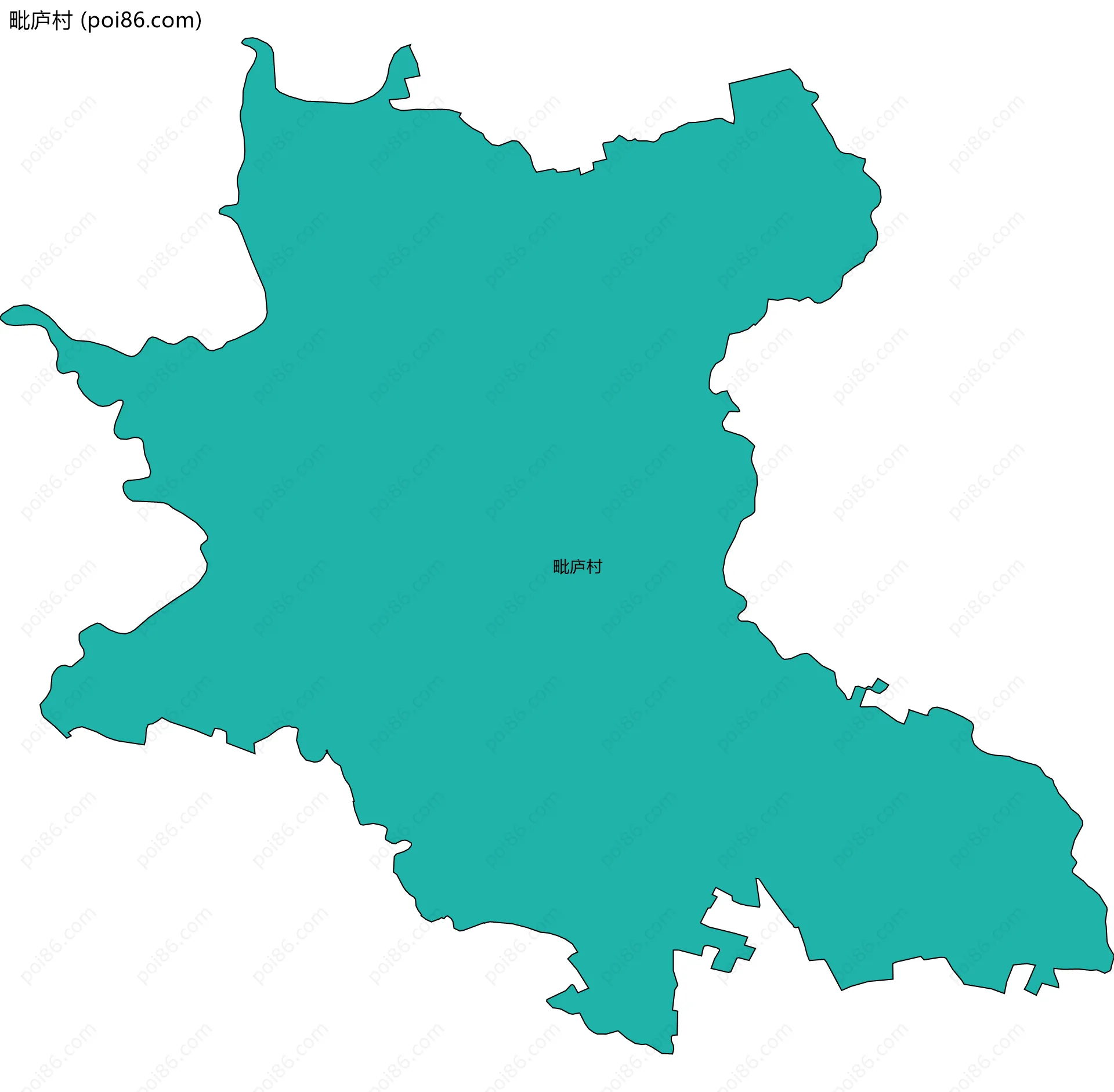 毗庐村边界地图