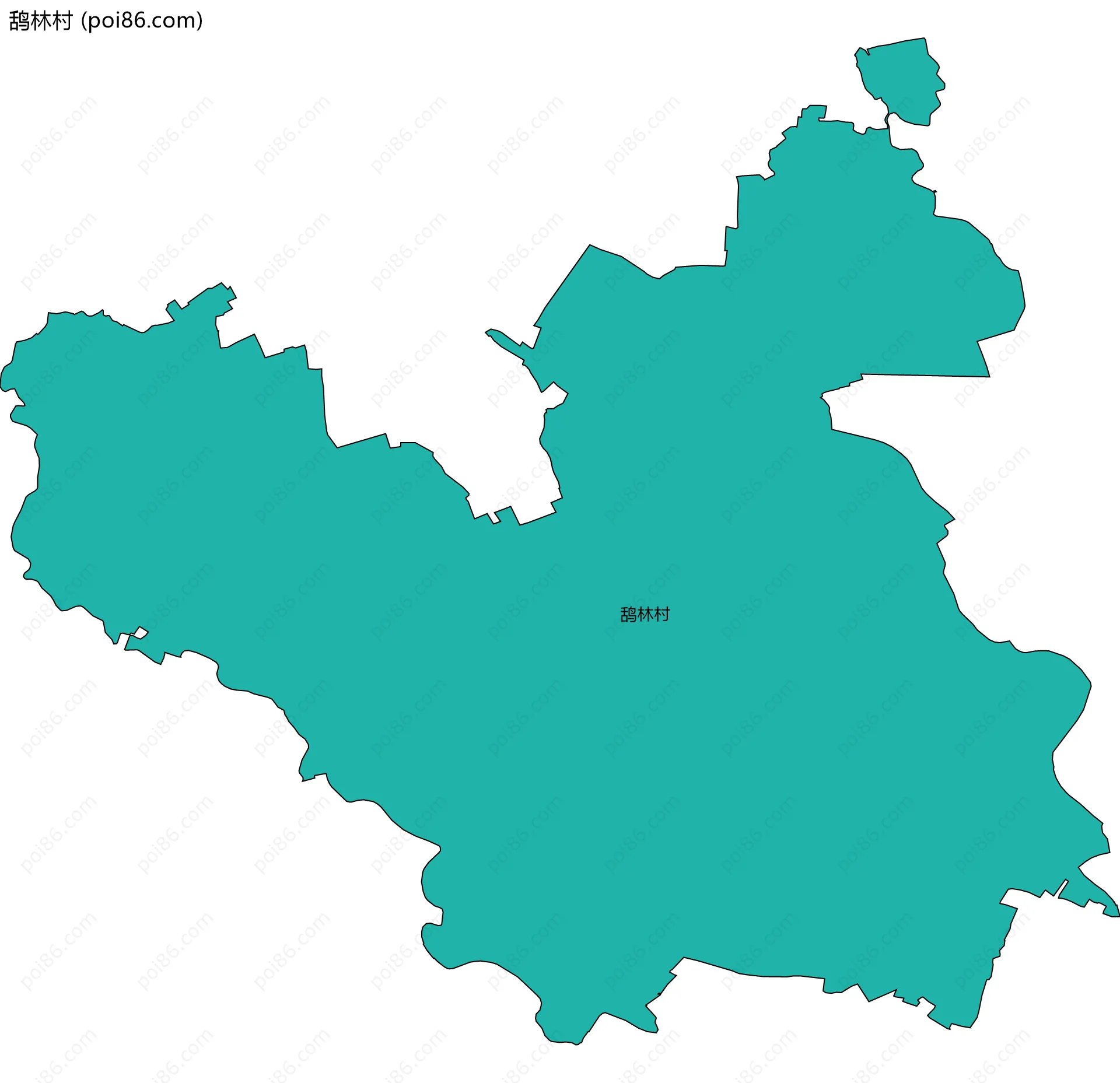 鸹林村边界地图