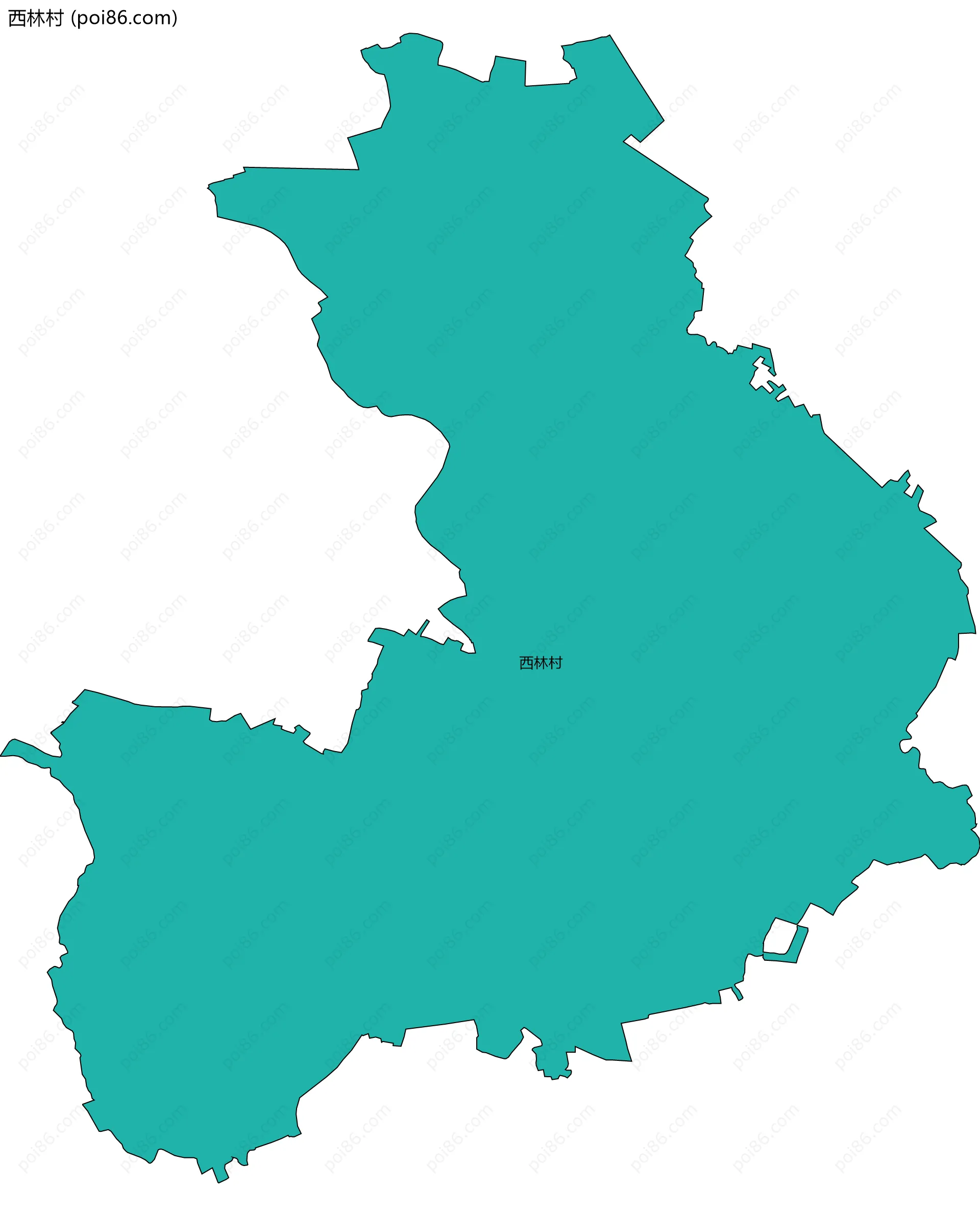西林村边界地图