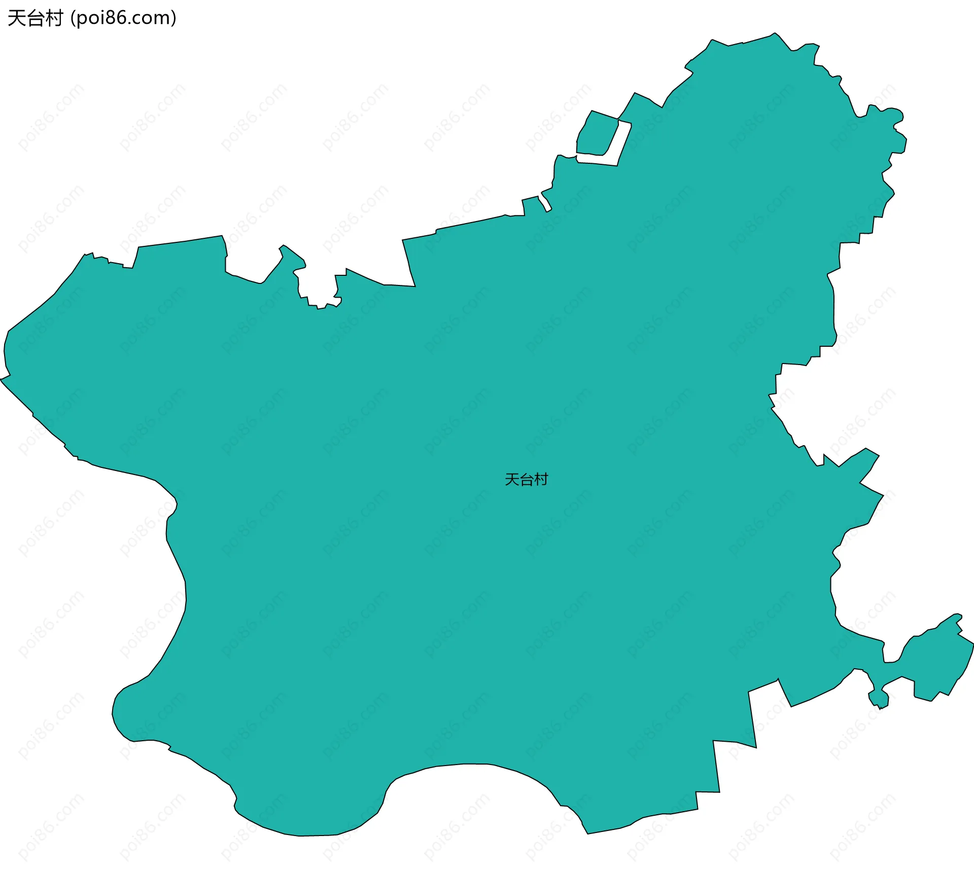 天台村边界地图