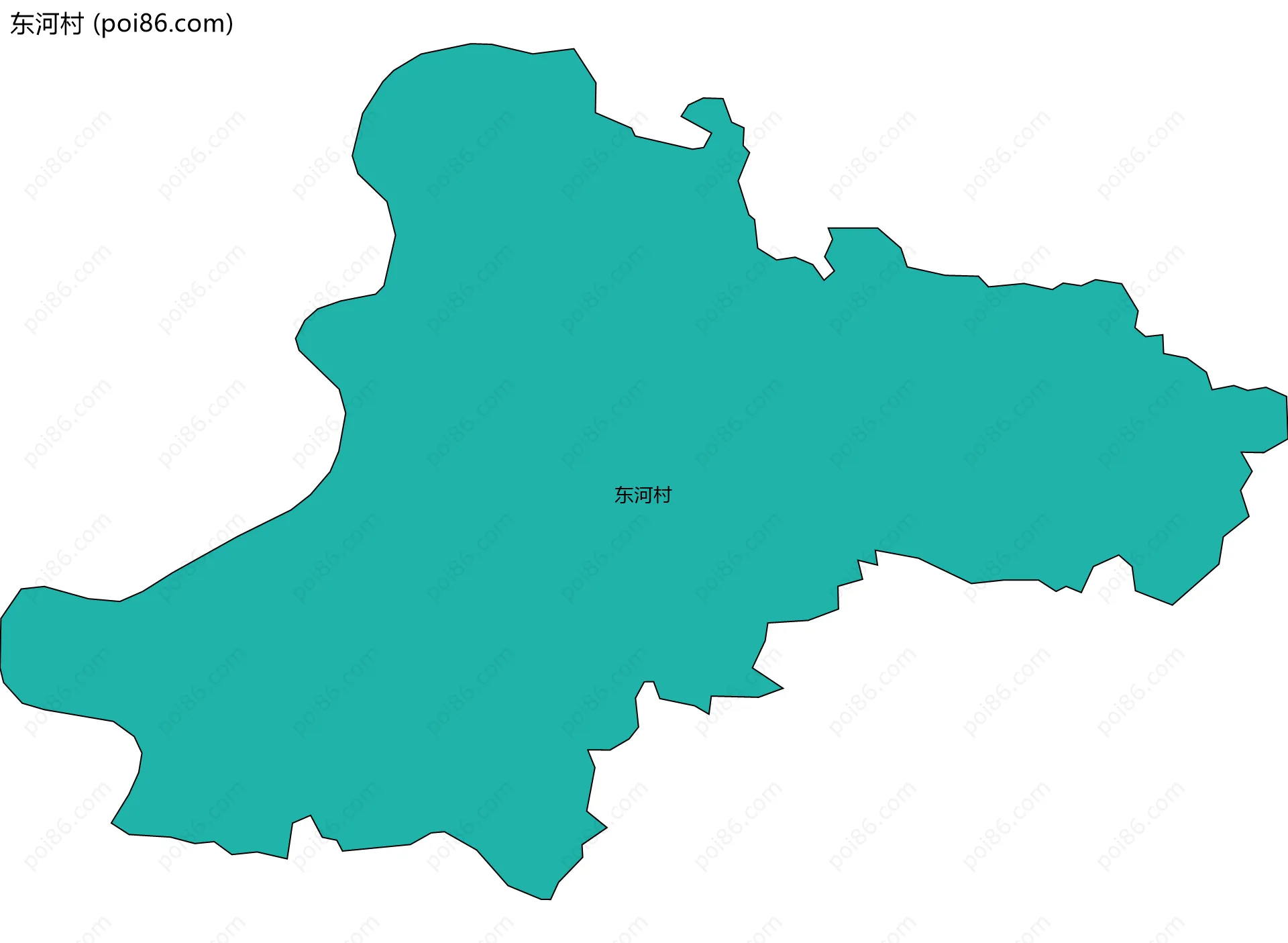 东河村边界地图