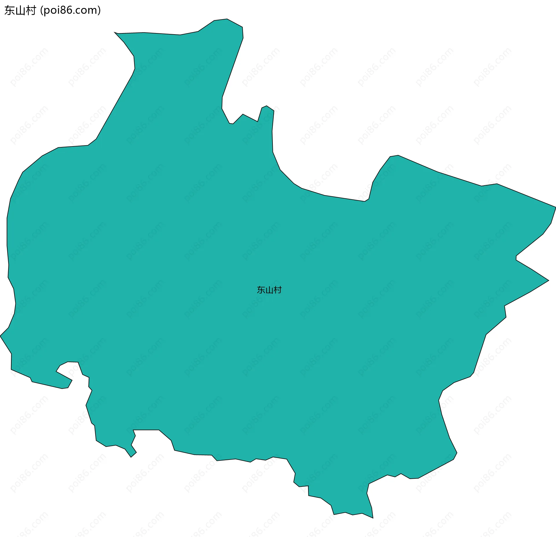东山村边界地图