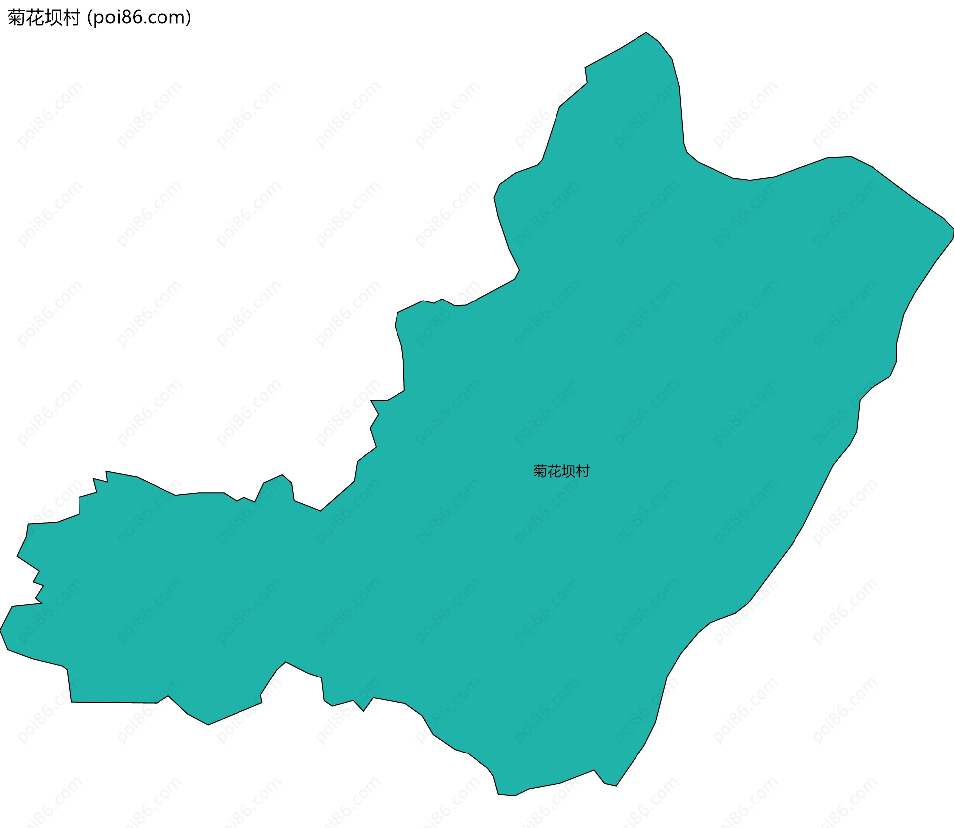 菊花坝村边界地图