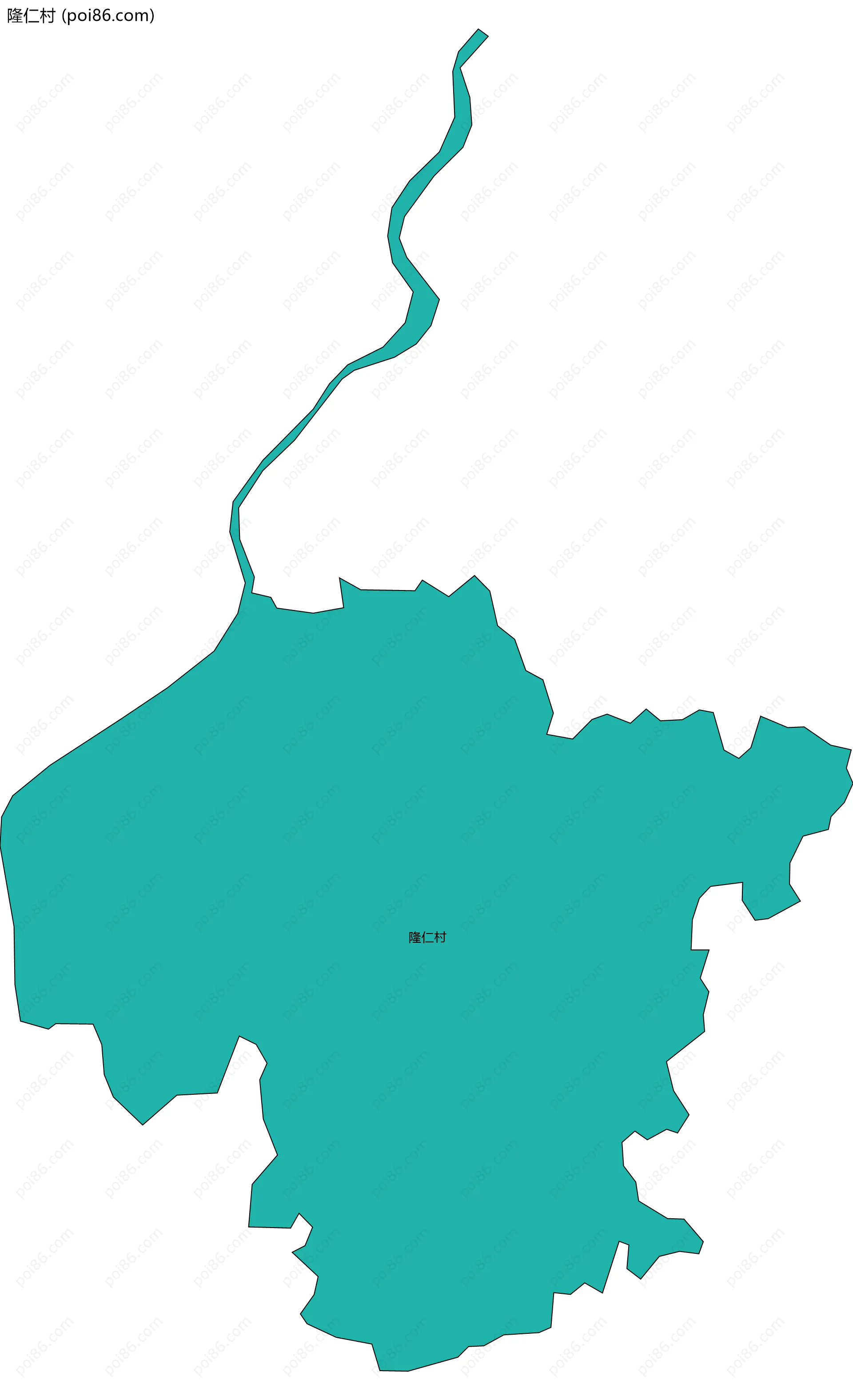 隆仁村边界地图