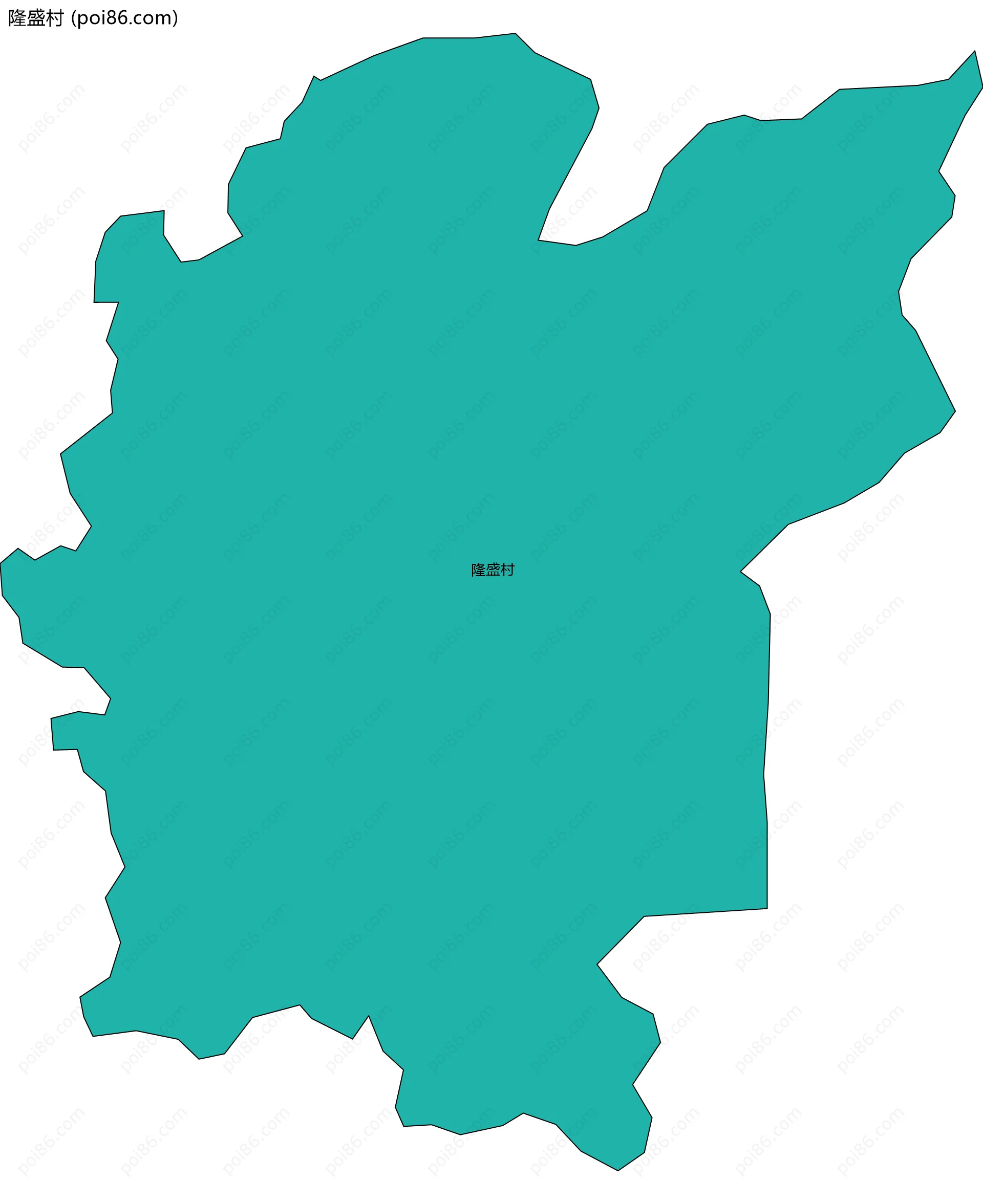 隆盛村边界地图