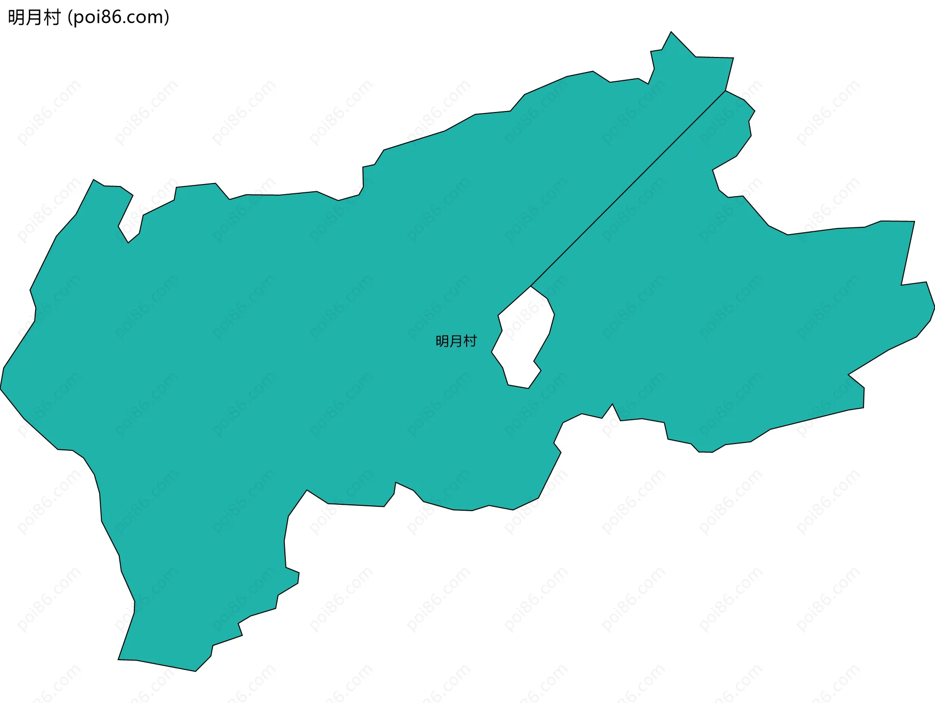 明月村边界地图