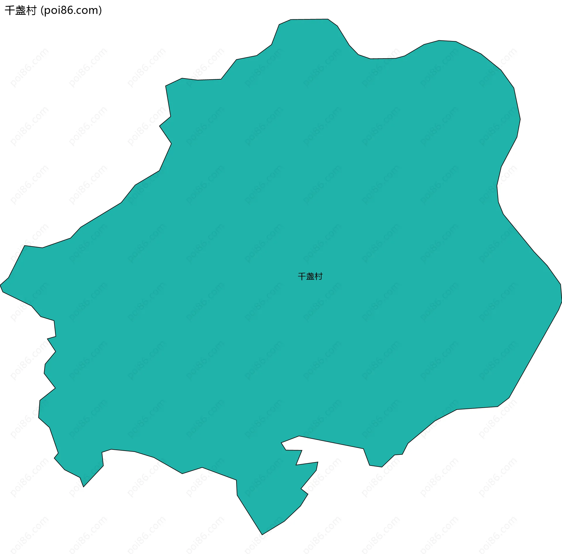 千盏村边界地图