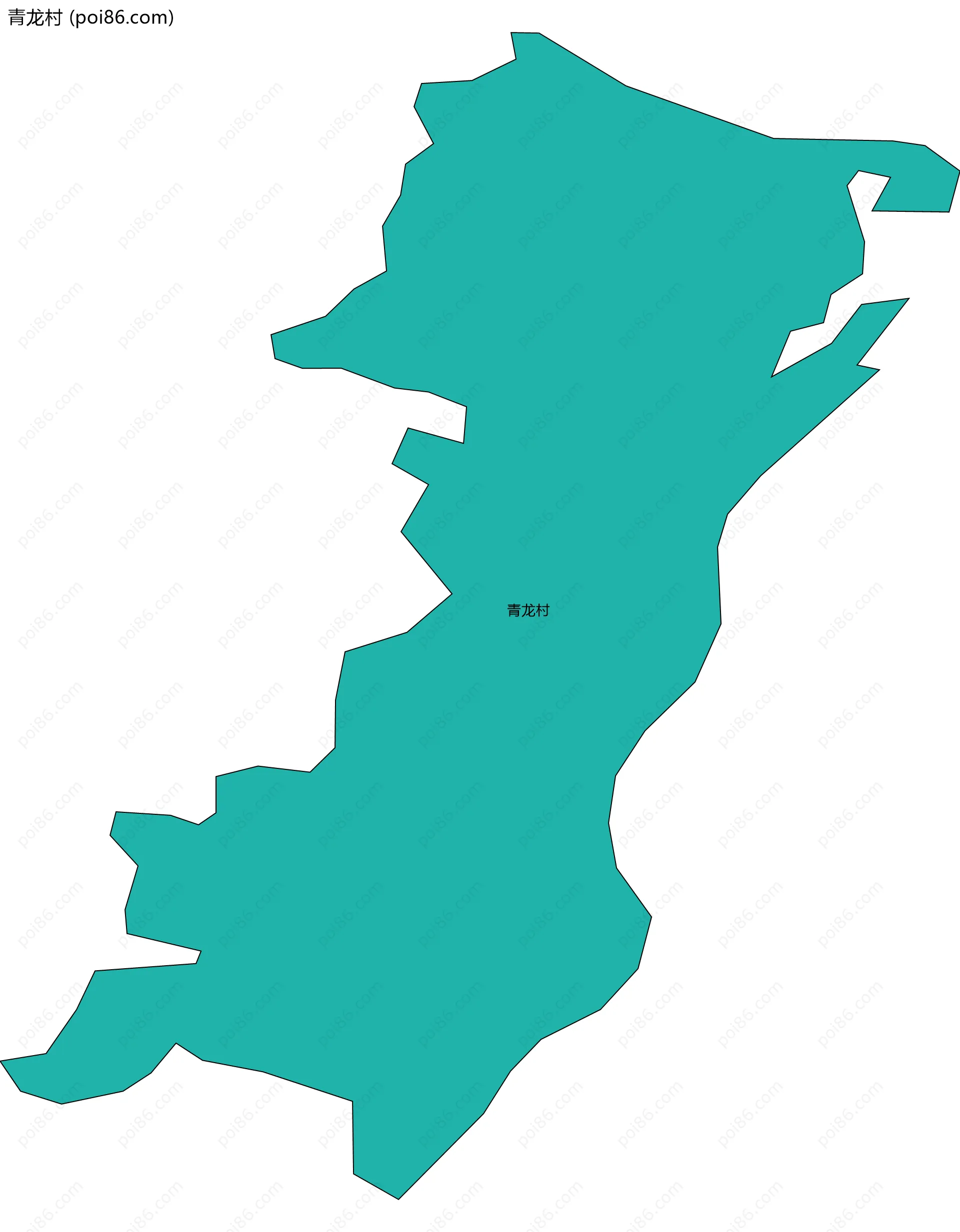 青龙村边界地图