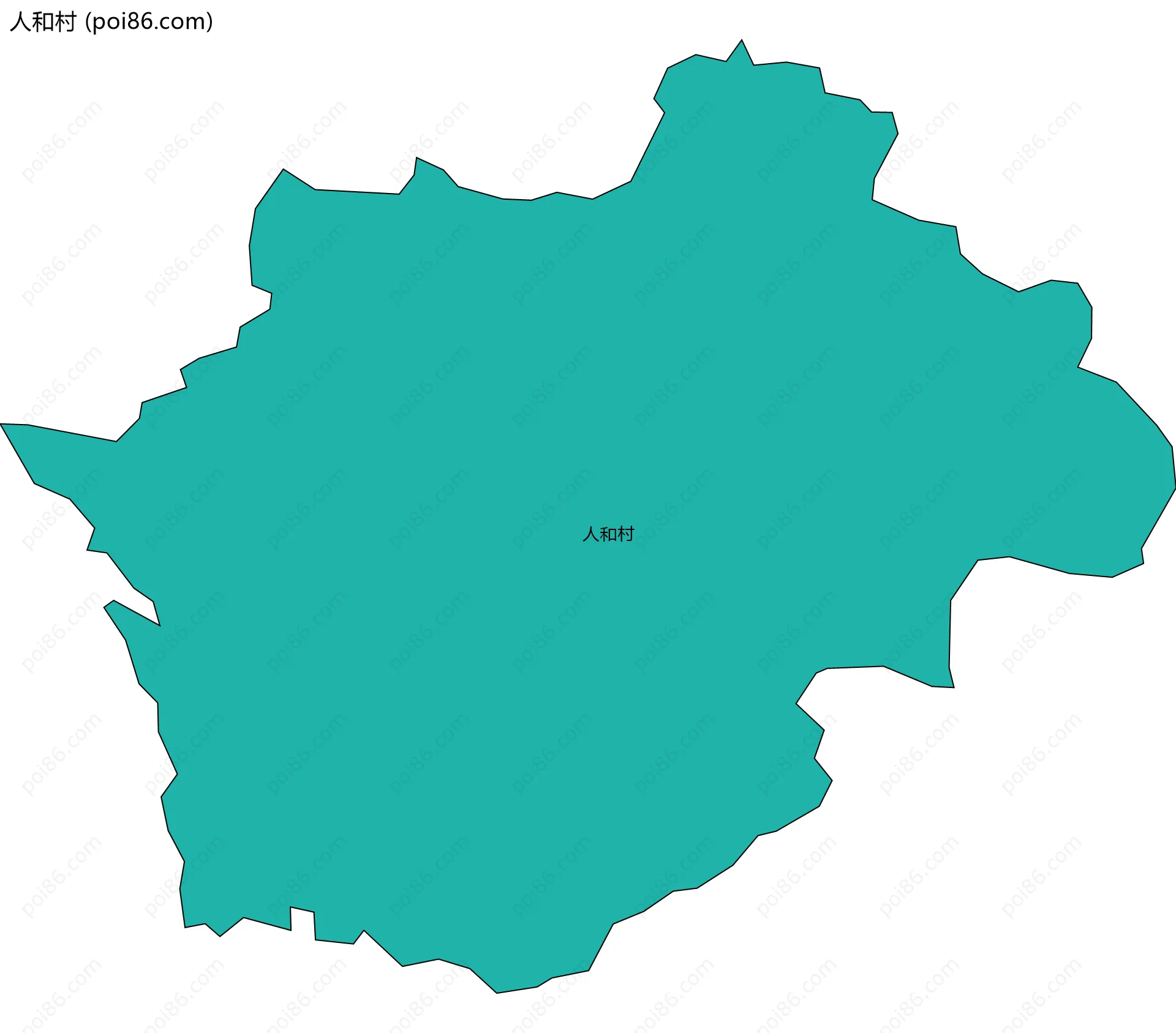 人和村边界地图