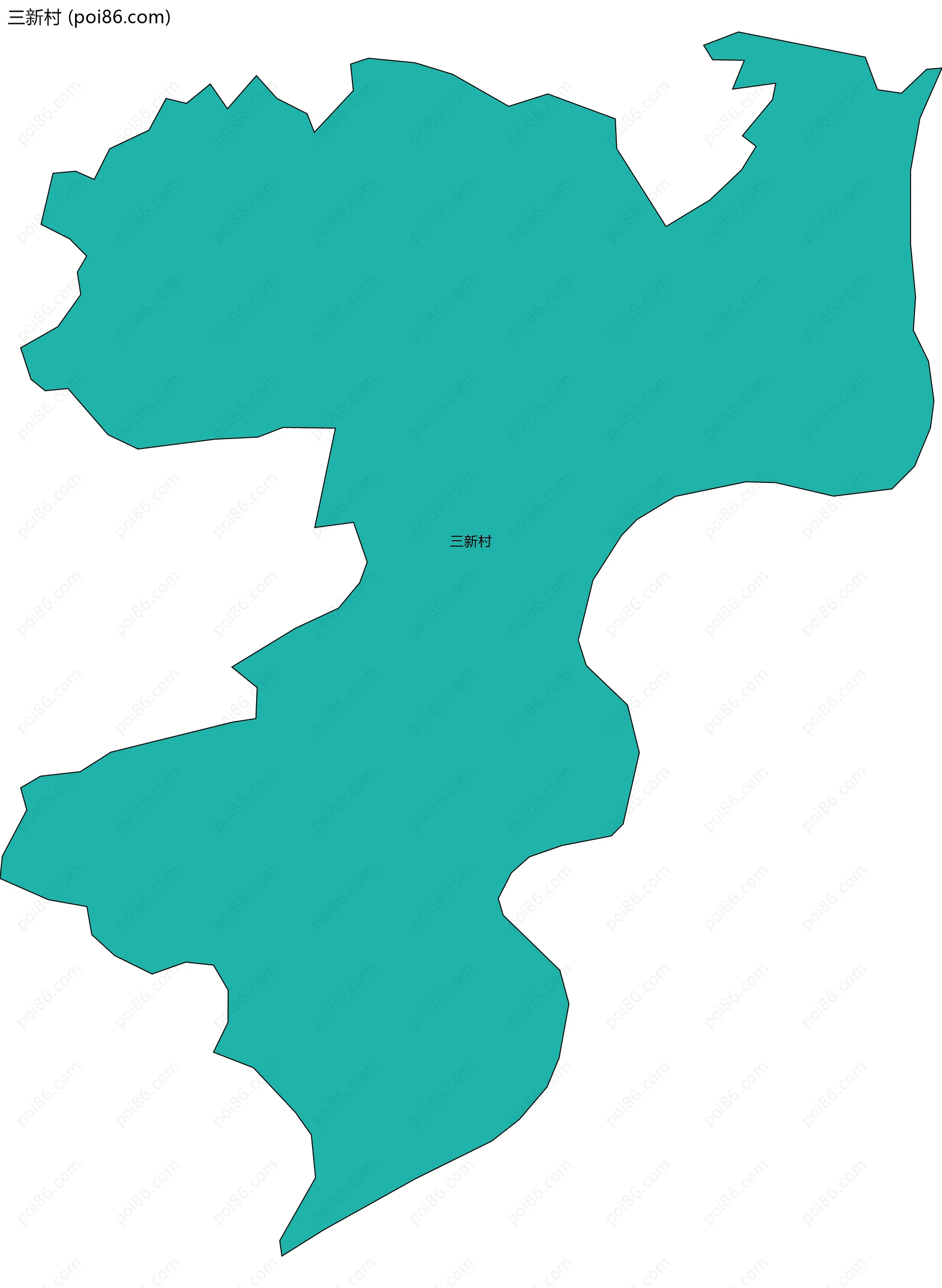 三新村边界地图