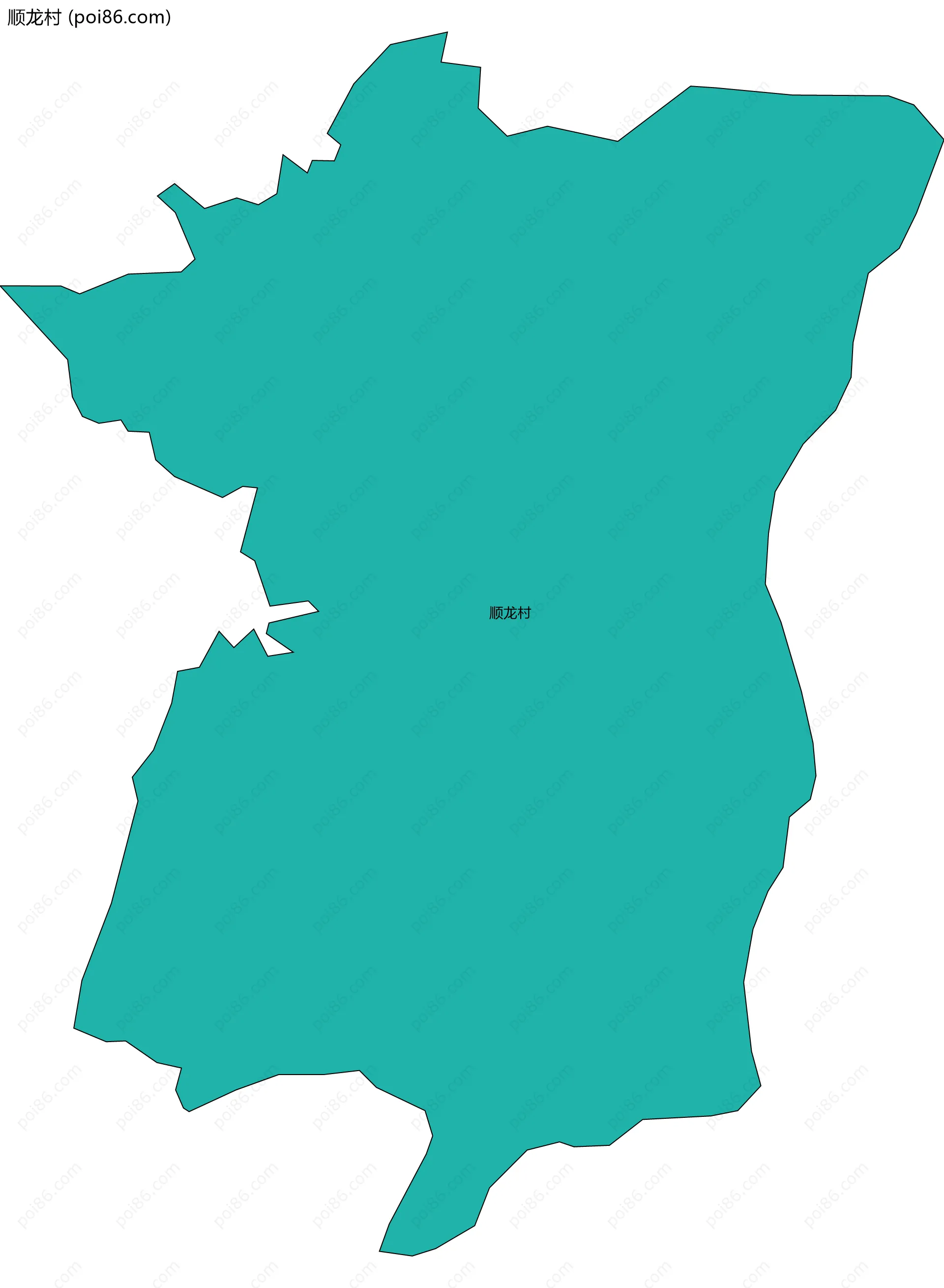 顺龙村边界地图