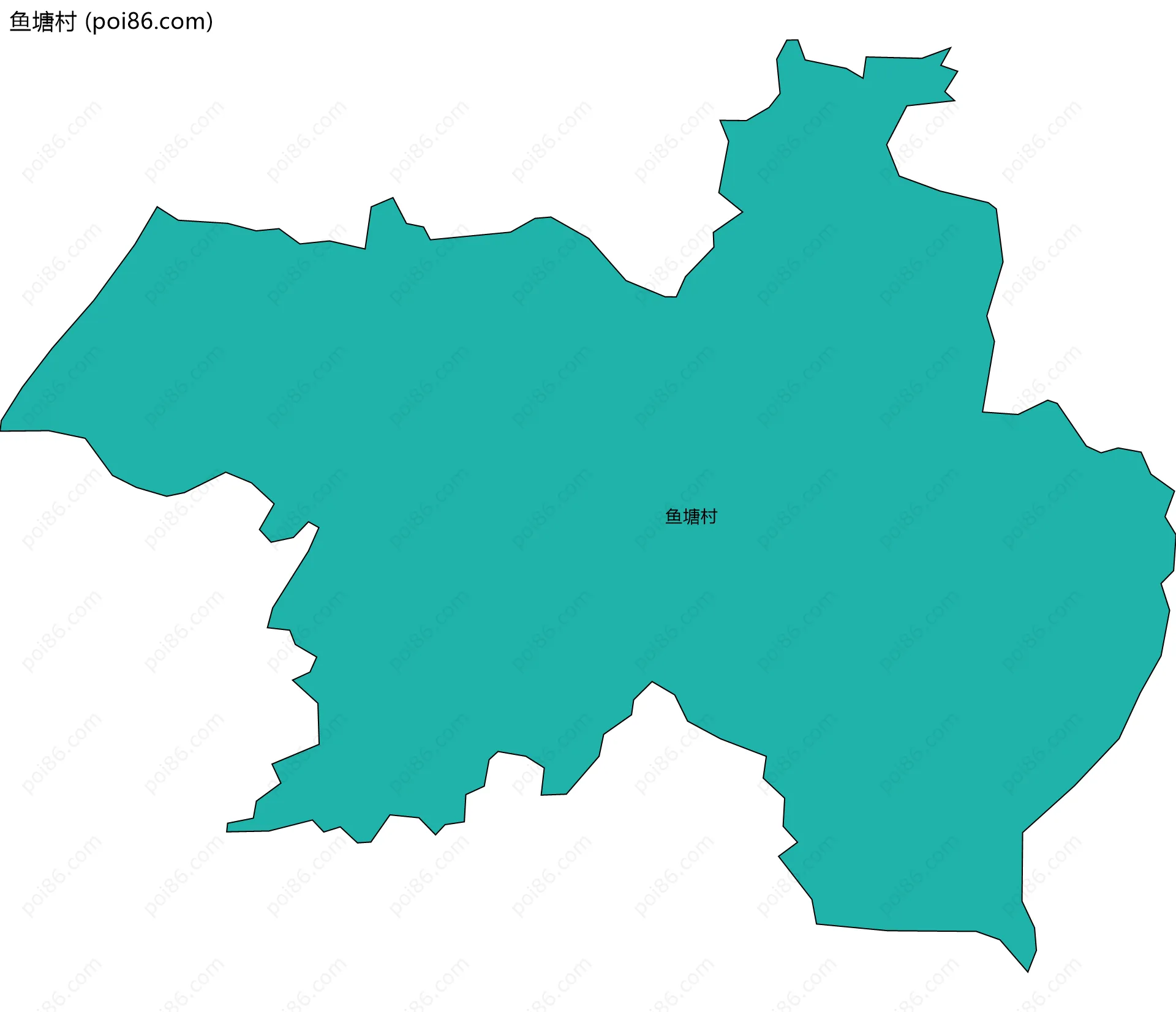 鱼塘村边界地图