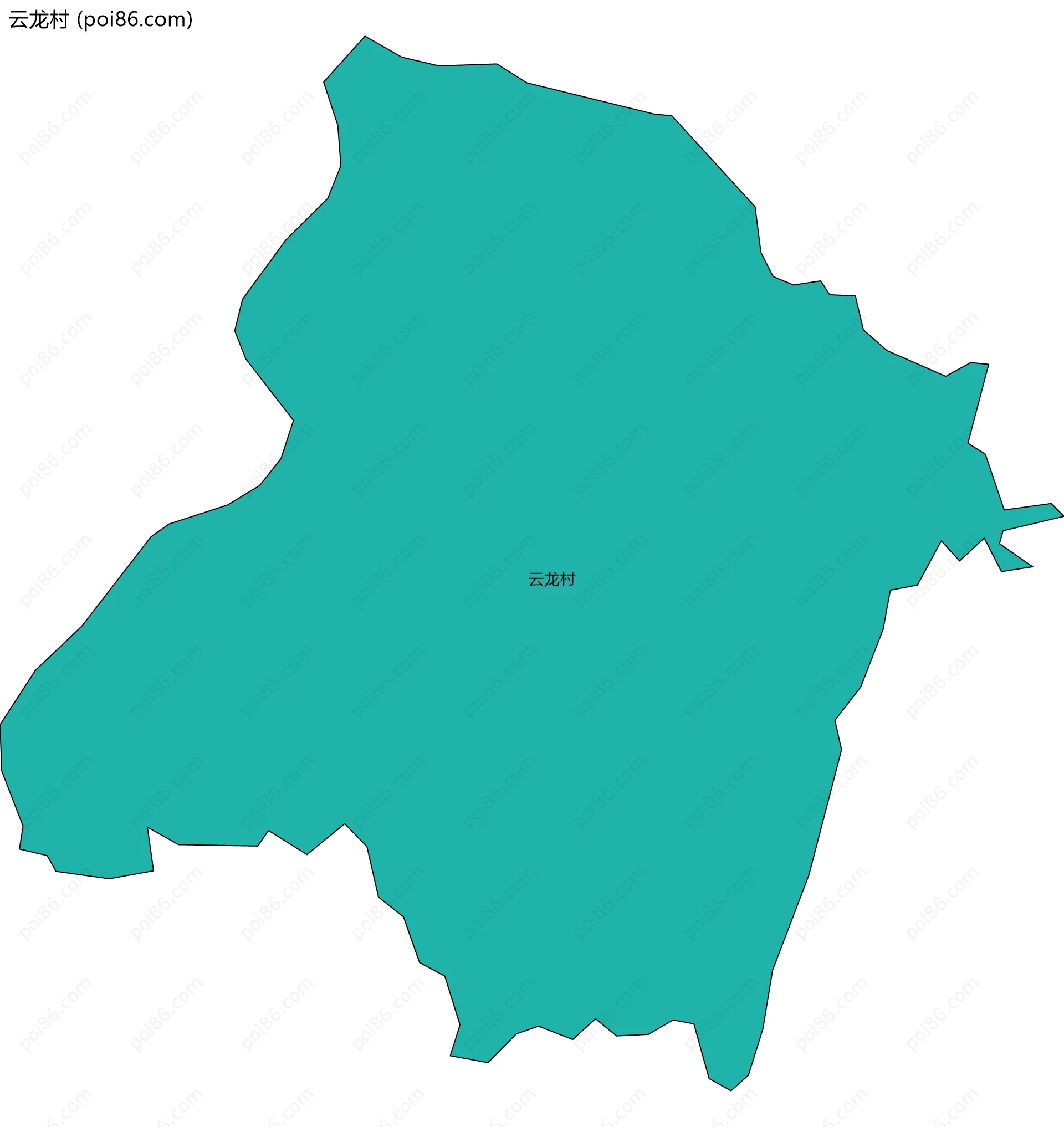 云龙村边界地图