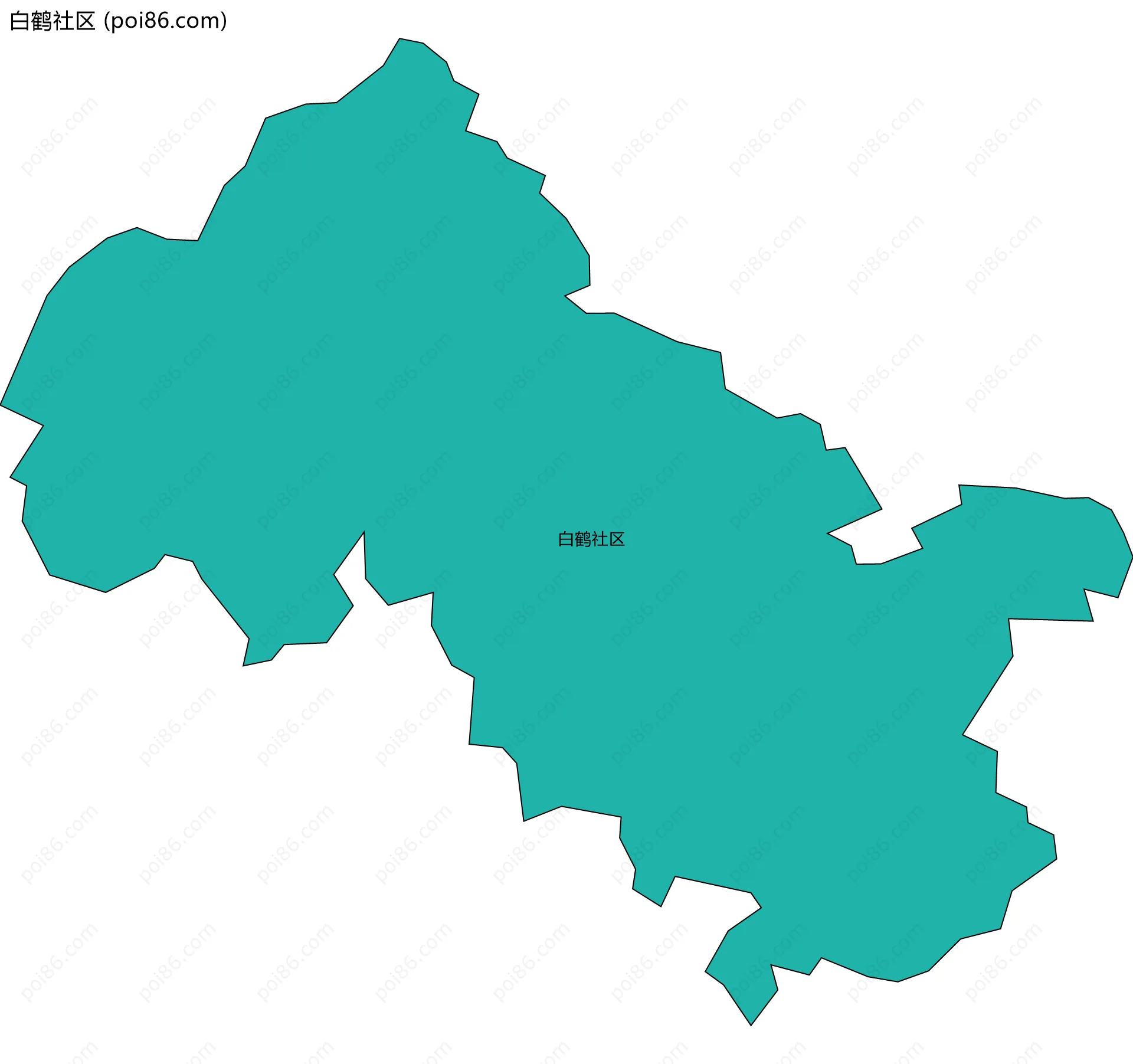 白鹤社区边界地图