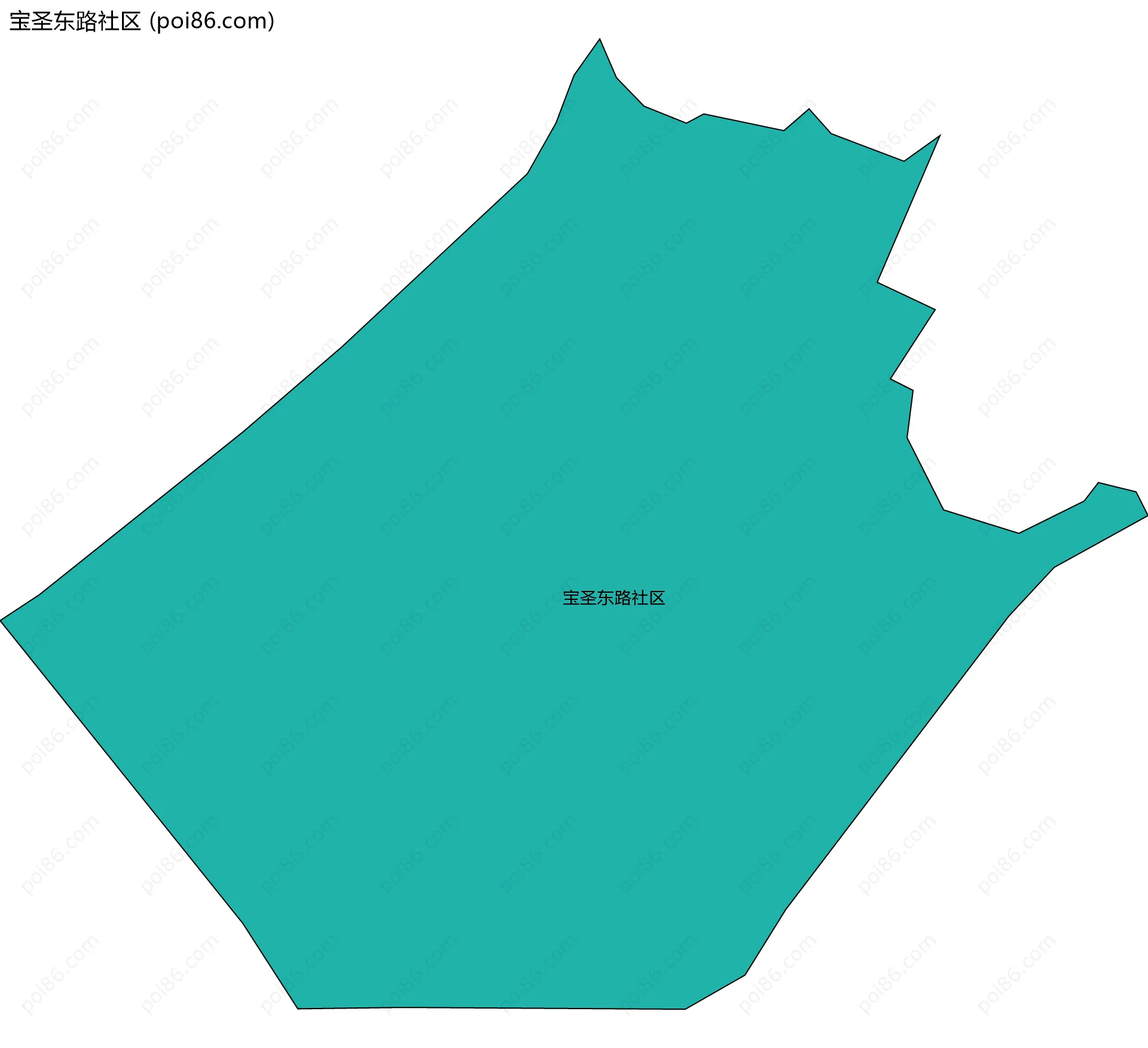宝圣东路社区边界地图