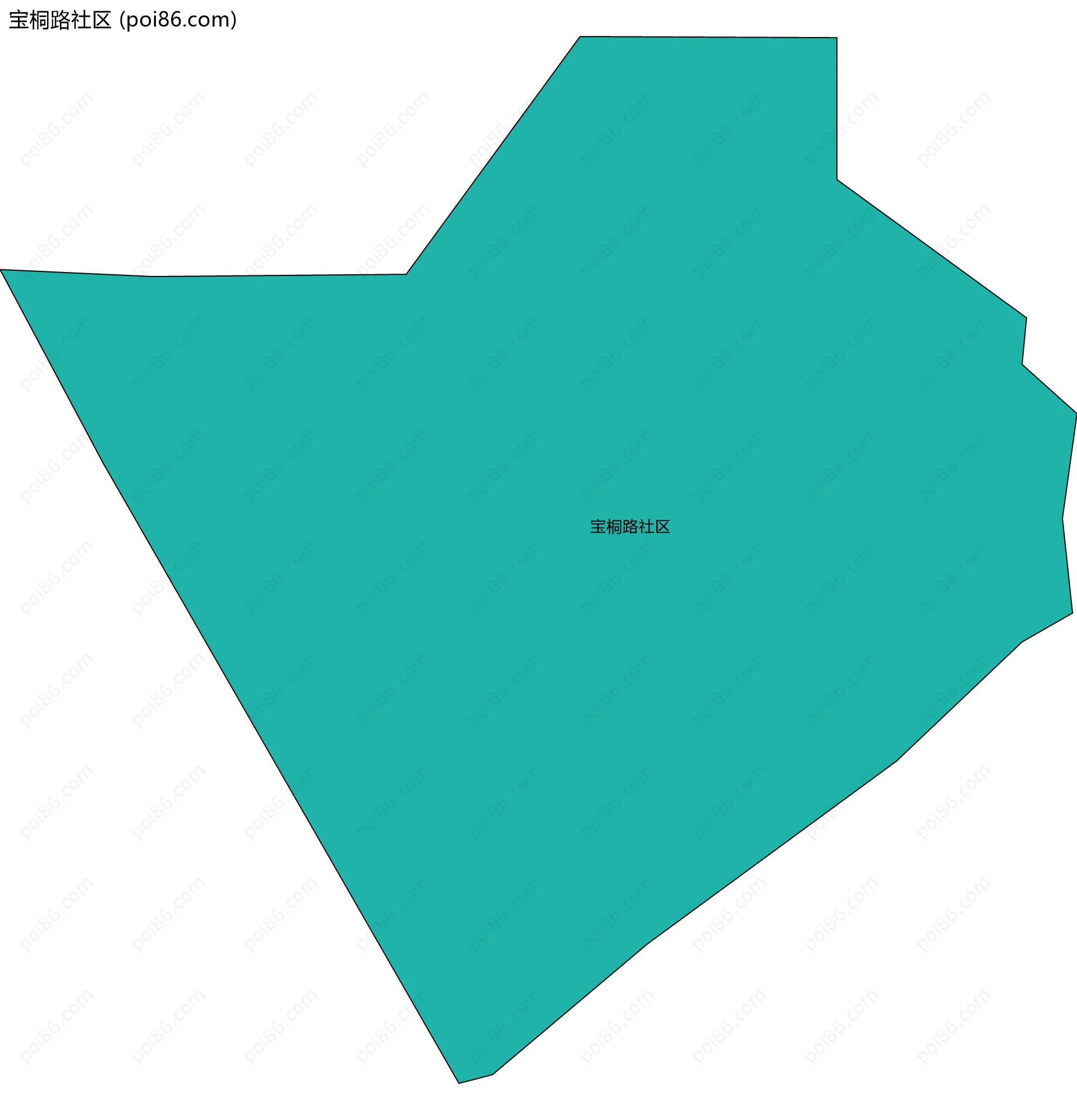 宝桐路社区边界地图