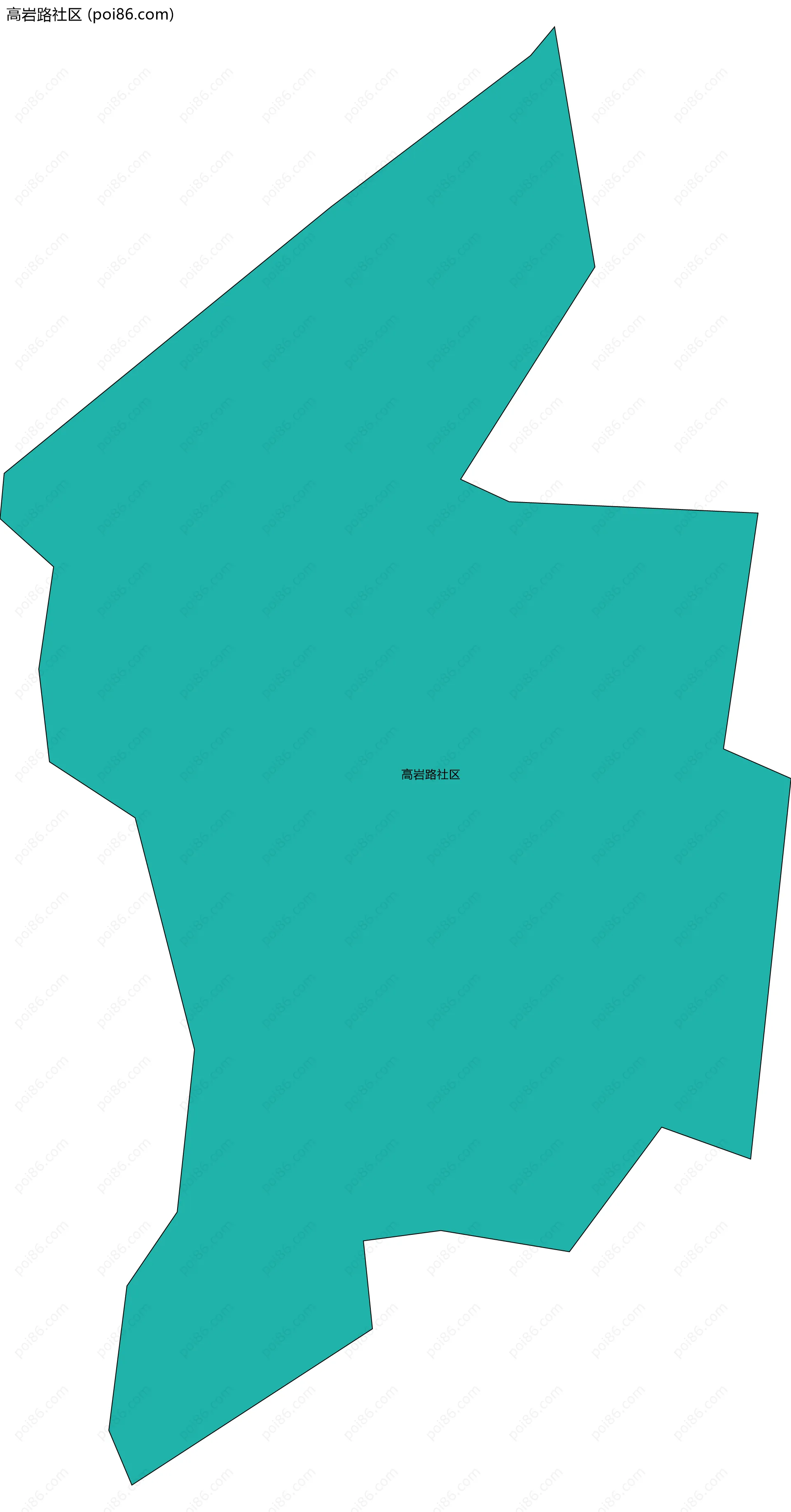 高岩路社区边界地图