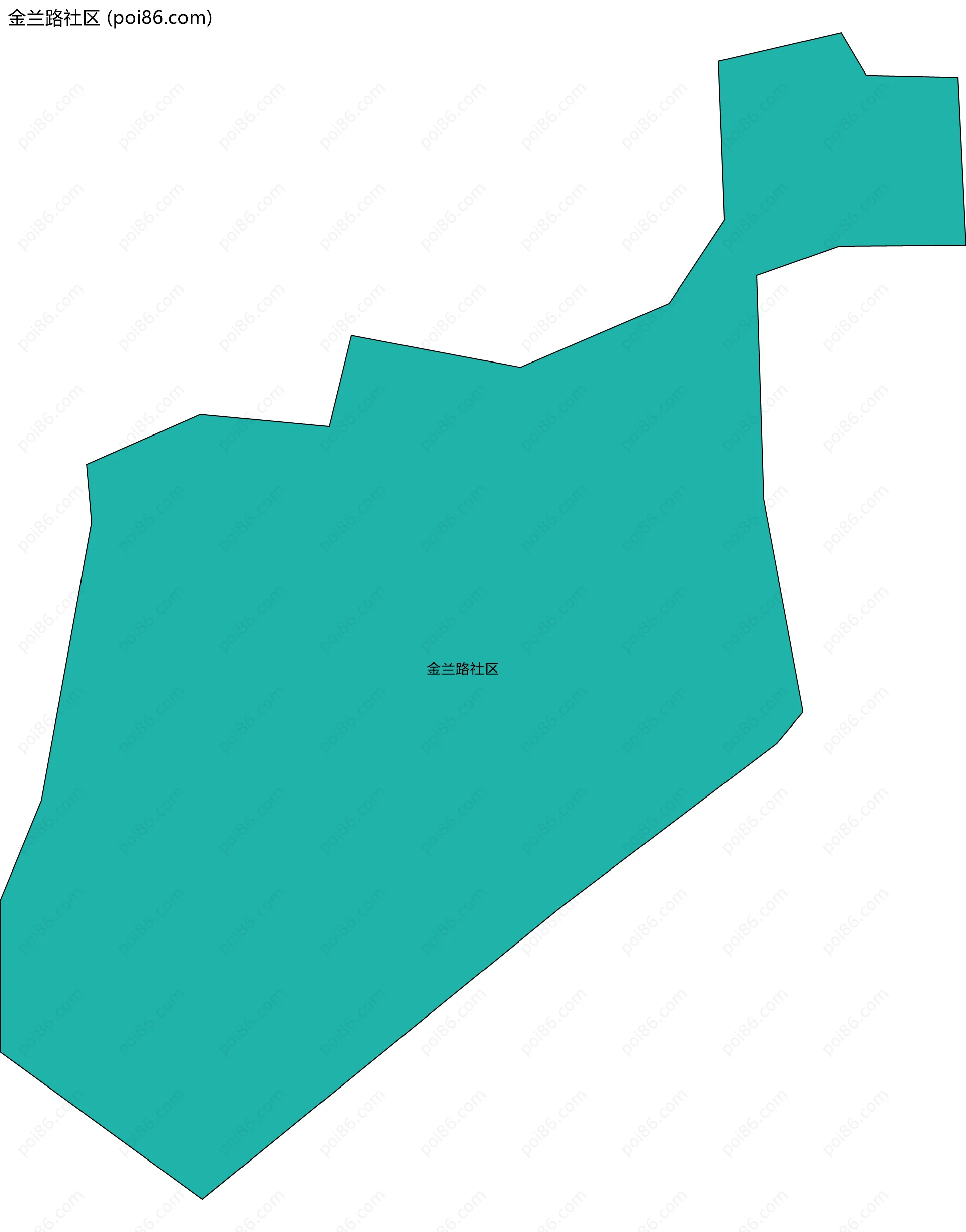 金兰路社区边界地图