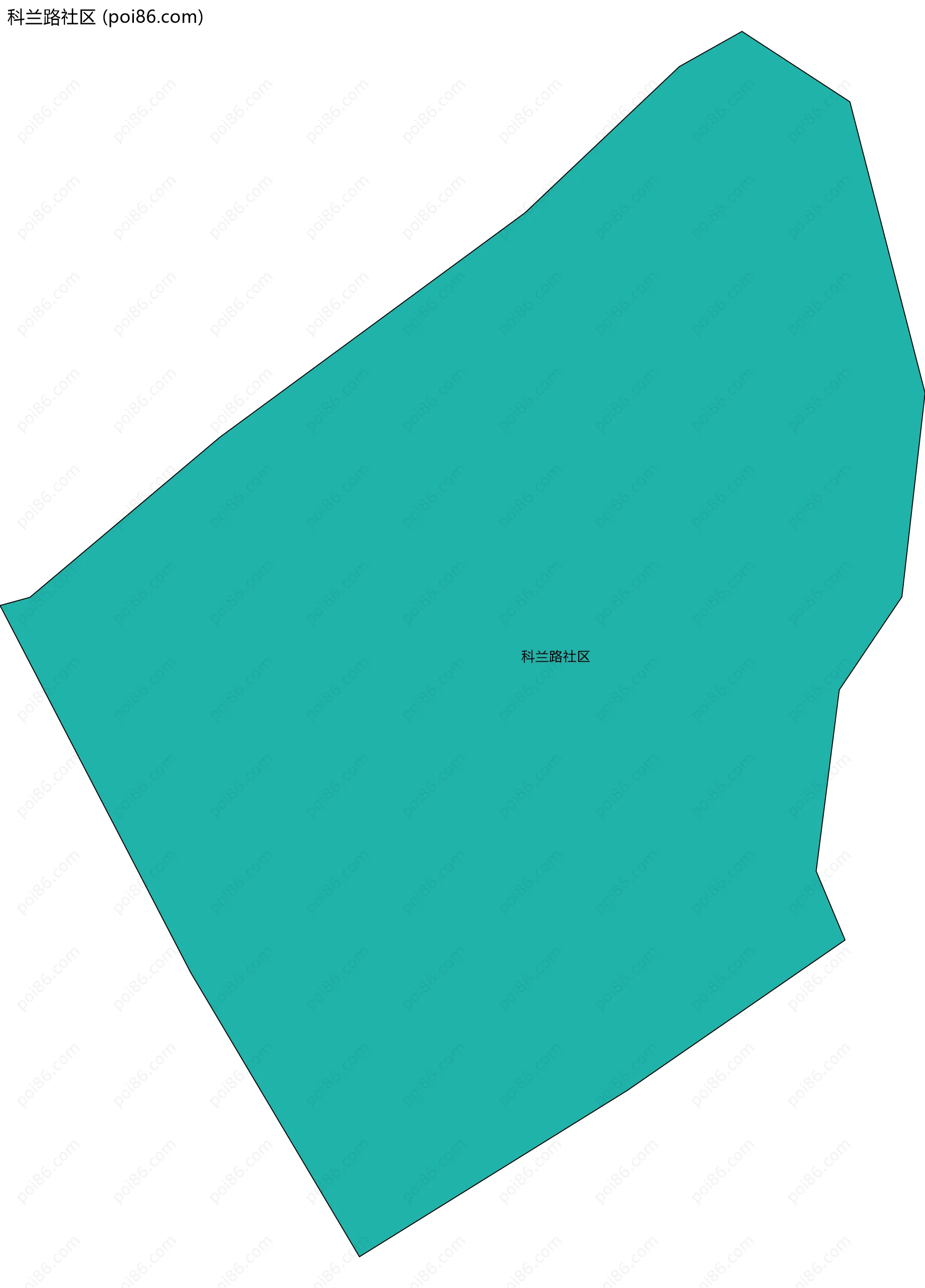 科兰路社区边界地图