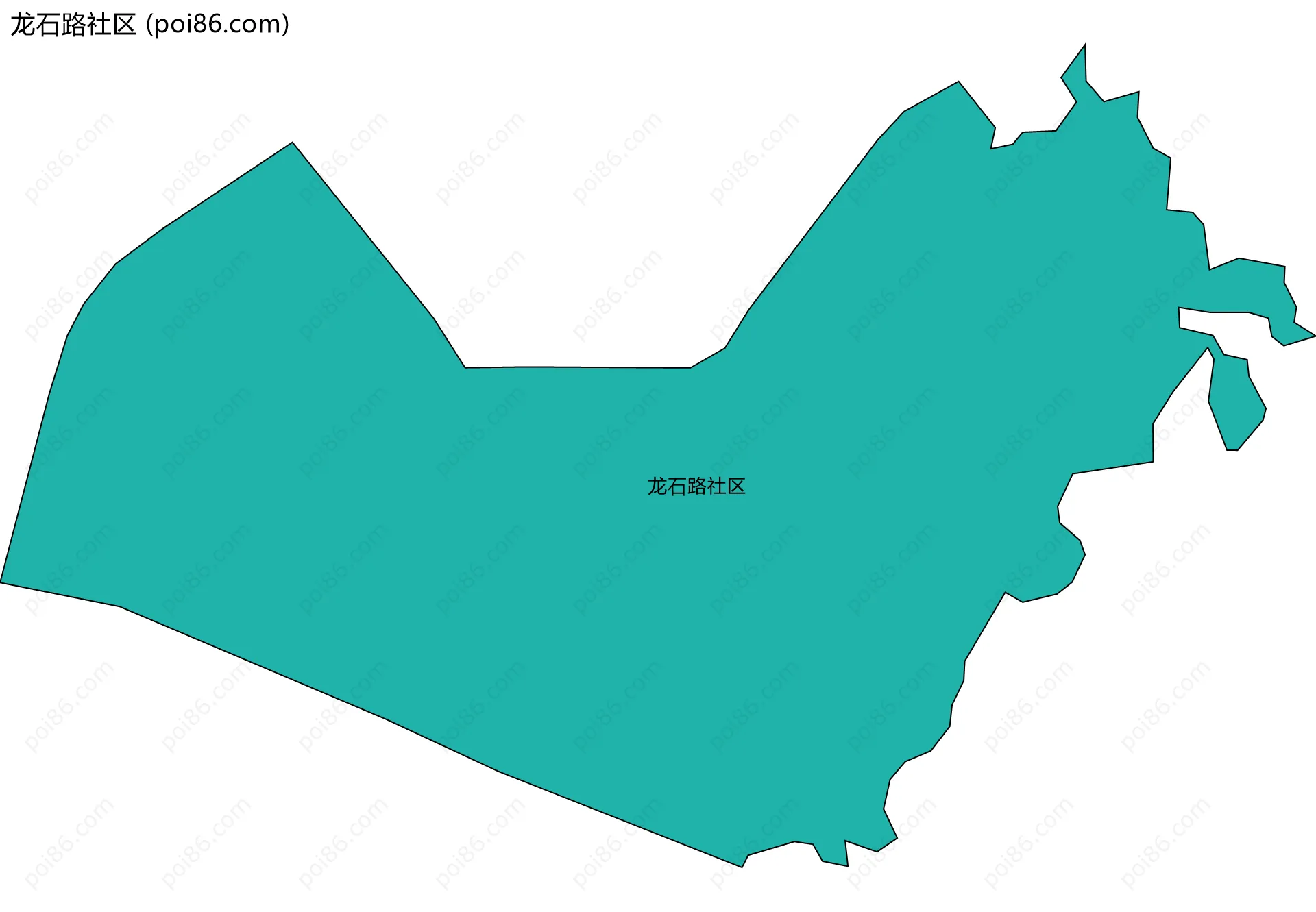 龙石路社区边界地图