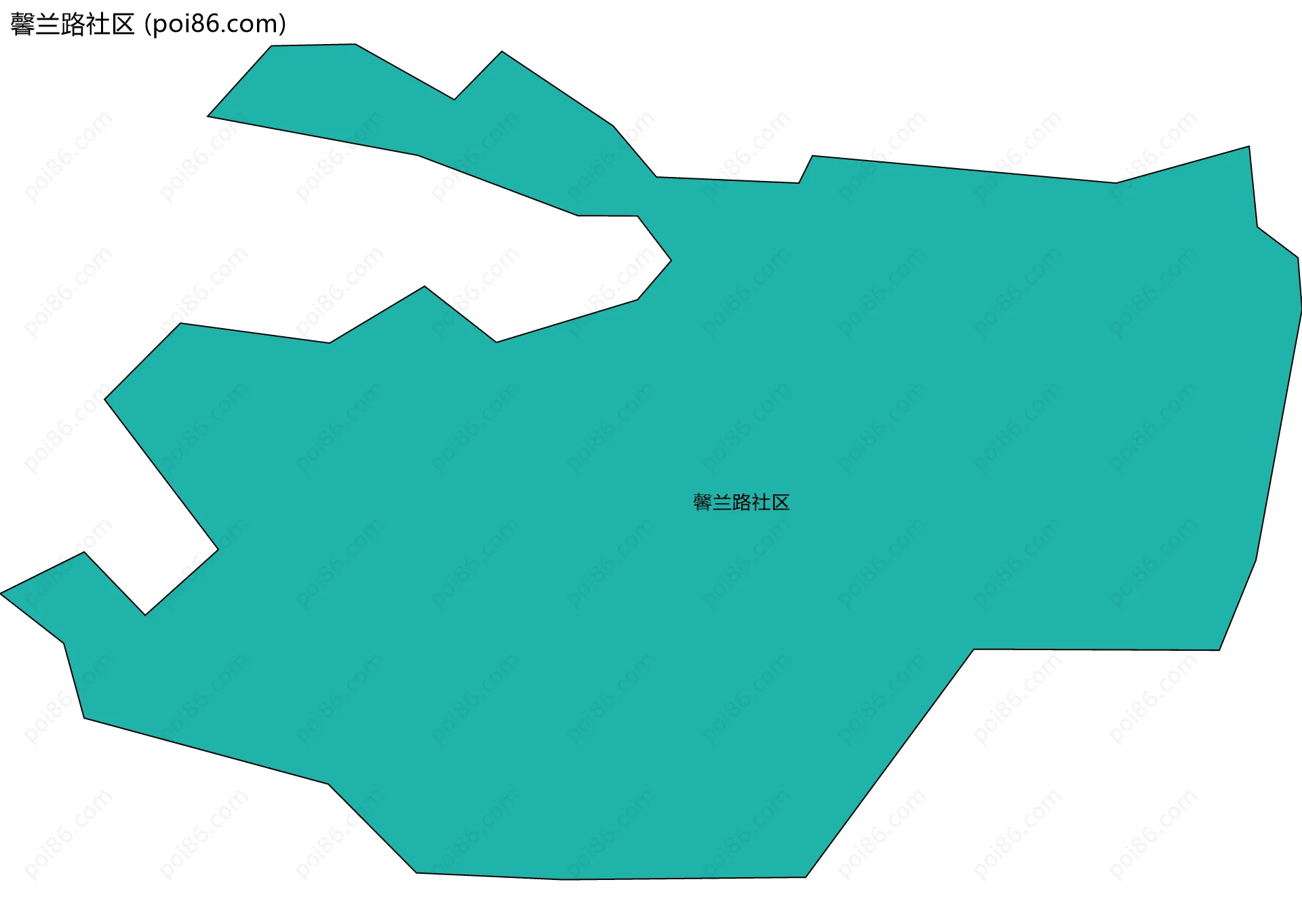 馨兰路社区边界地图