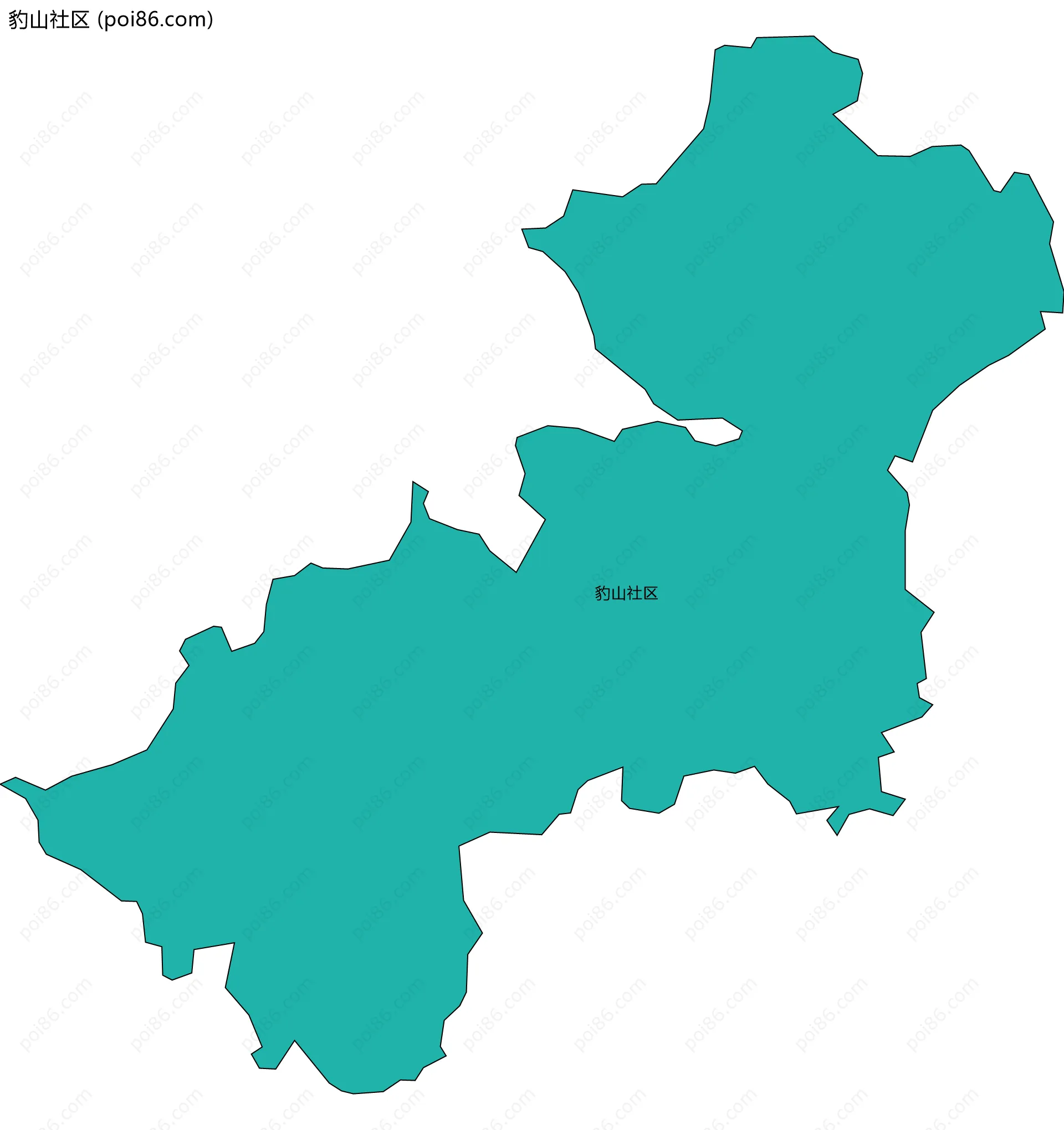 豹山社区边界地图