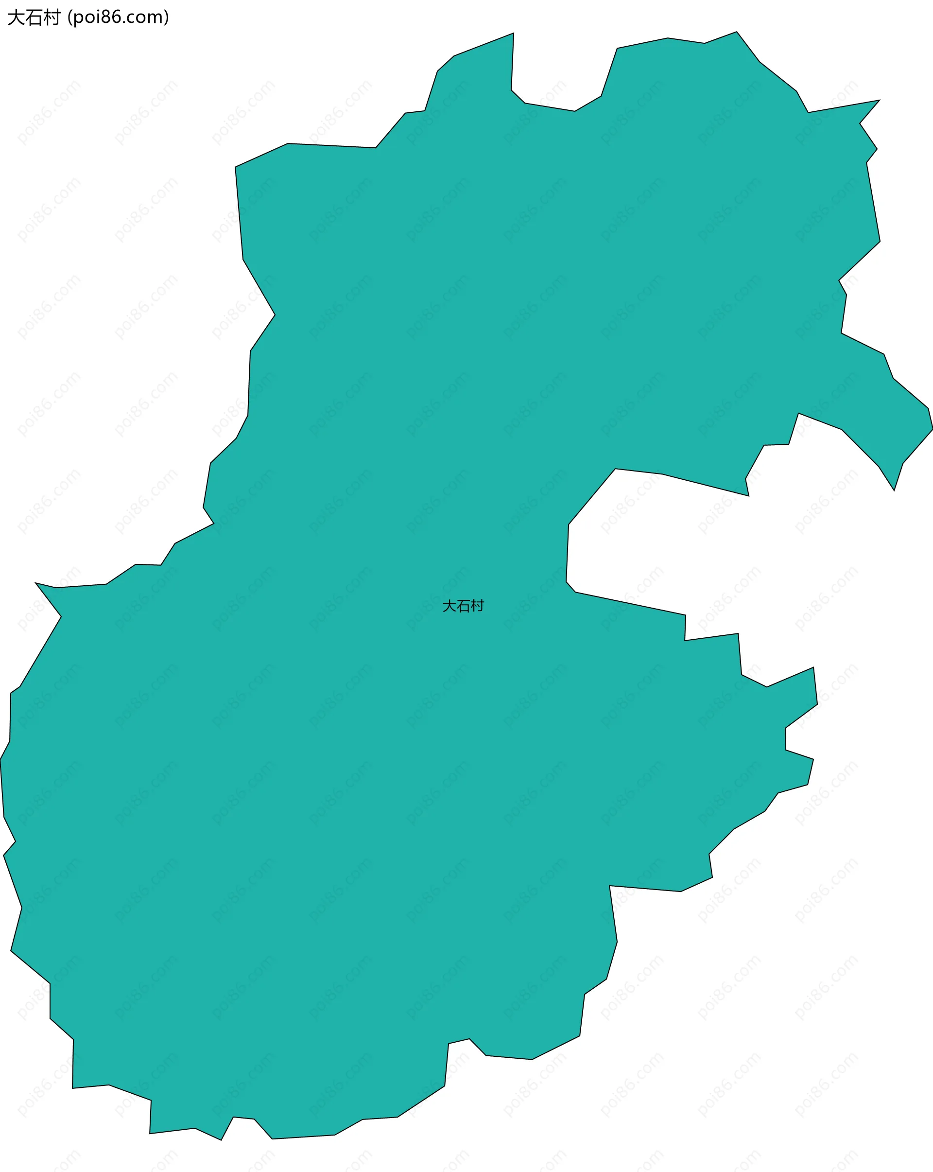 大石村边界地图