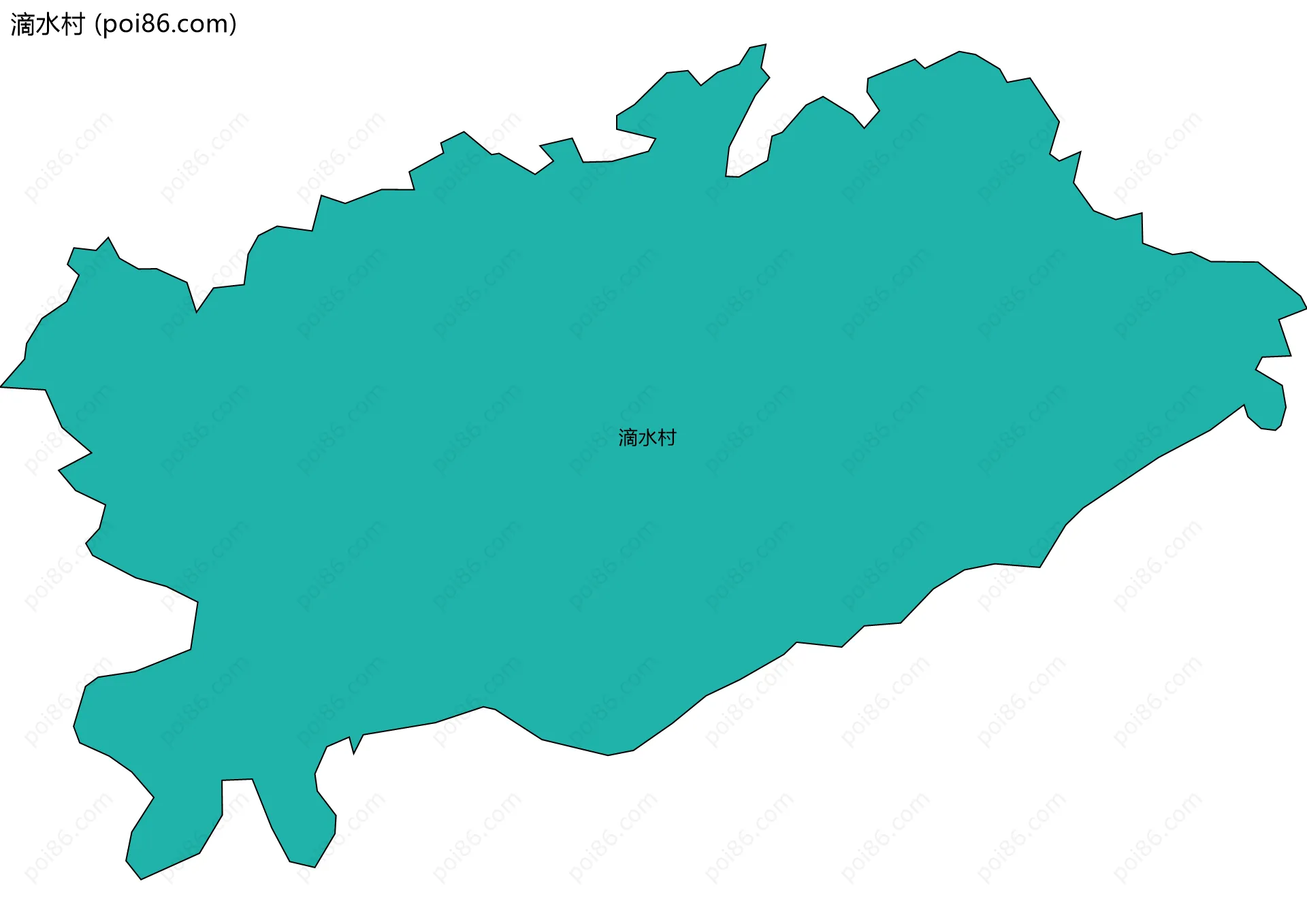 滴水村边界地图