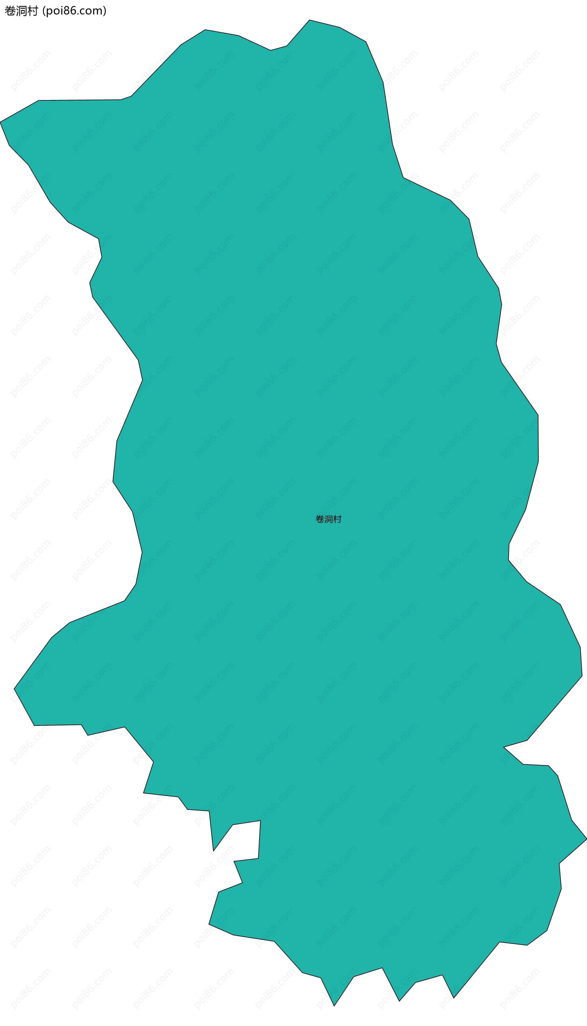 卷洞村边界地图
