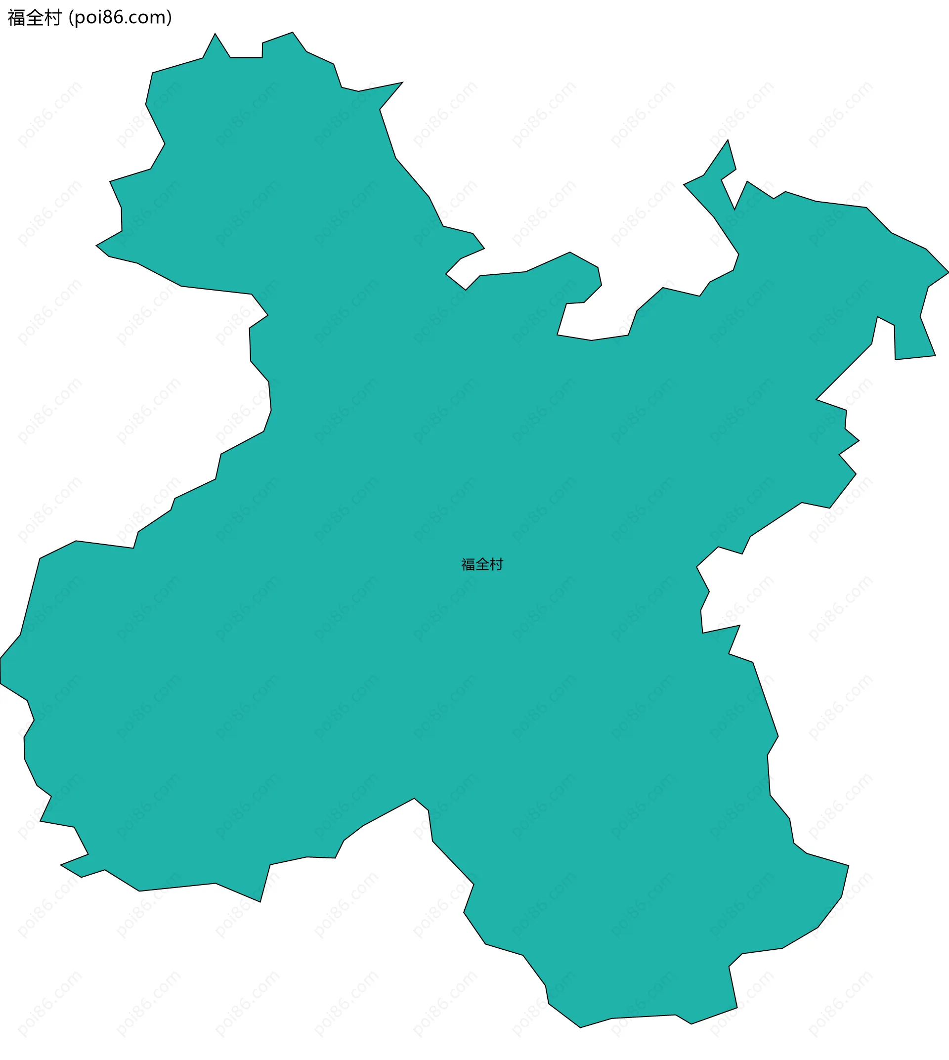 福全村边界地图
