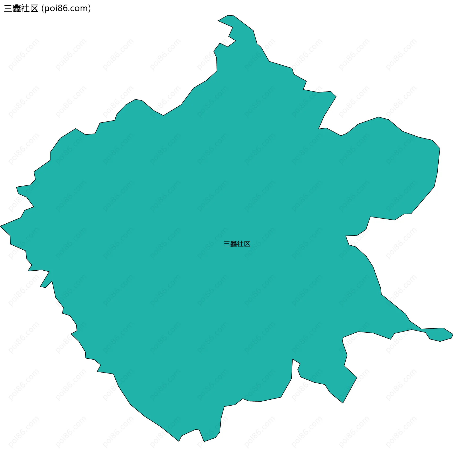 三鑫社区边界地图