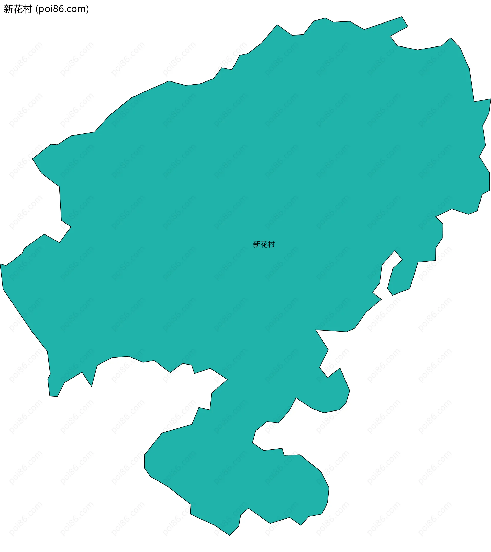 新花村边界地图