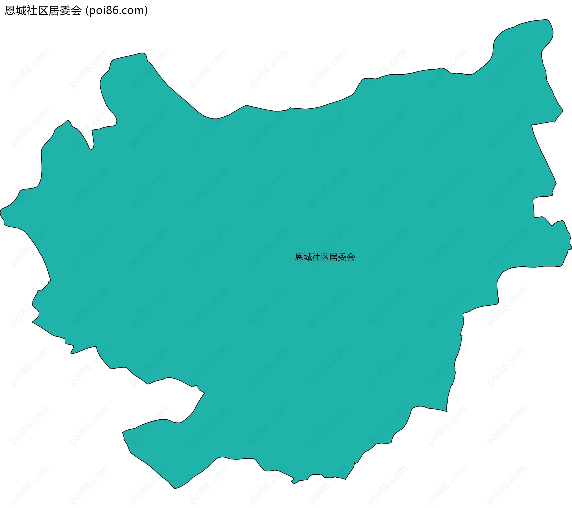 恩城社区居委会边界地图