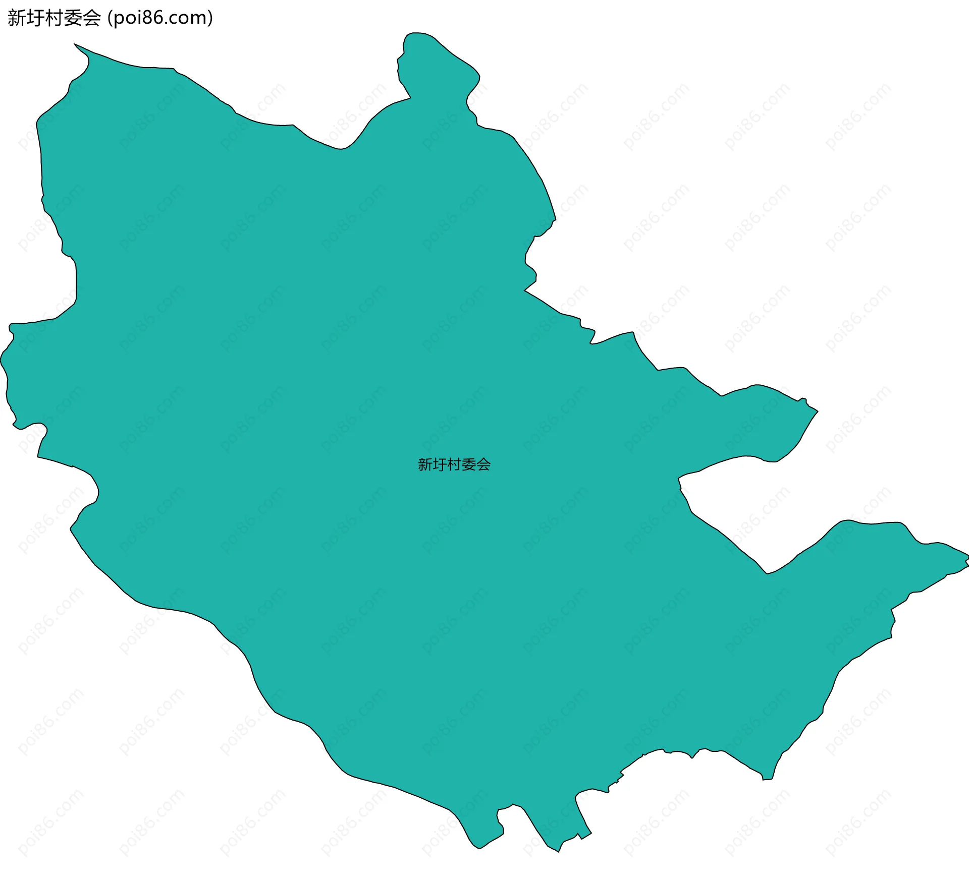 新圩村委会边界地图
