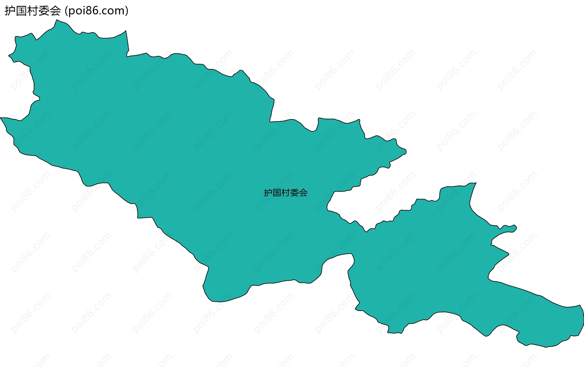 护国村委会边界地图