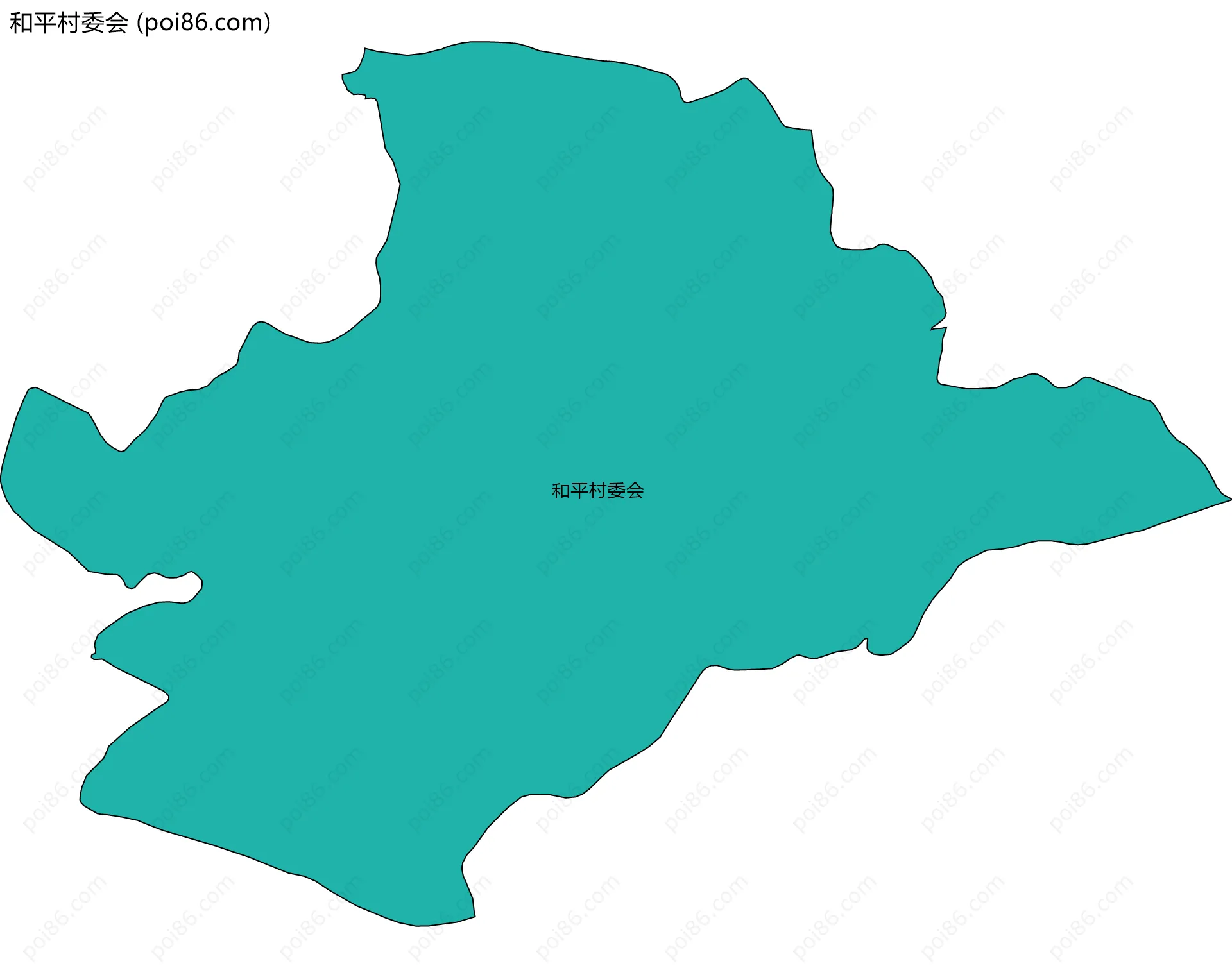 和平村委会边界地图