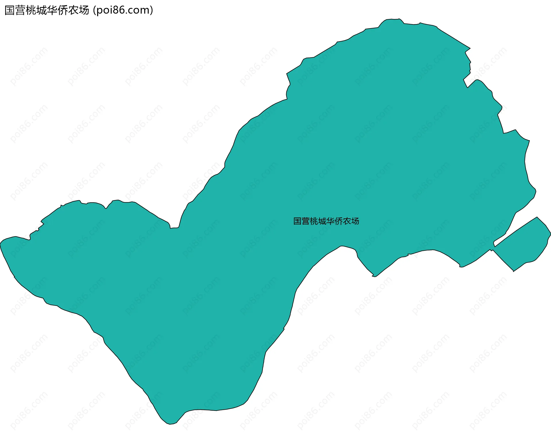国营桃城华侨农场边界地图