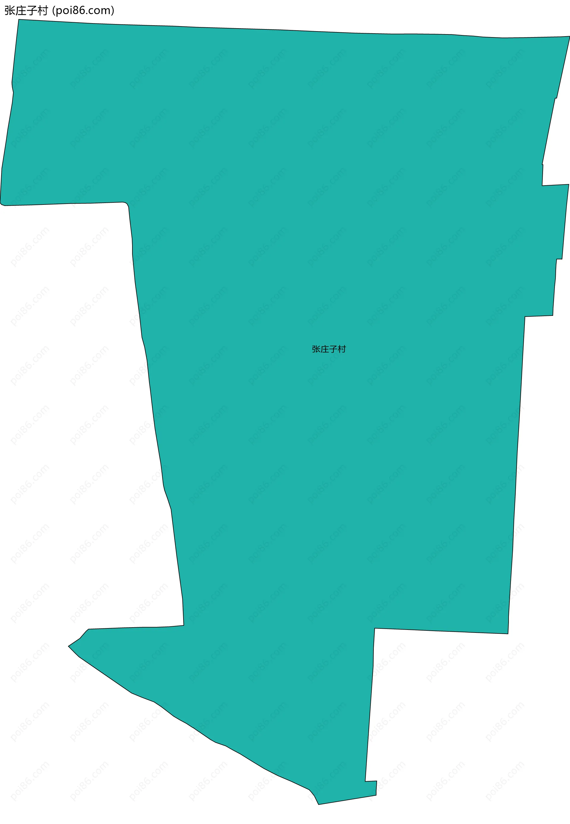 张庄子村边界地图