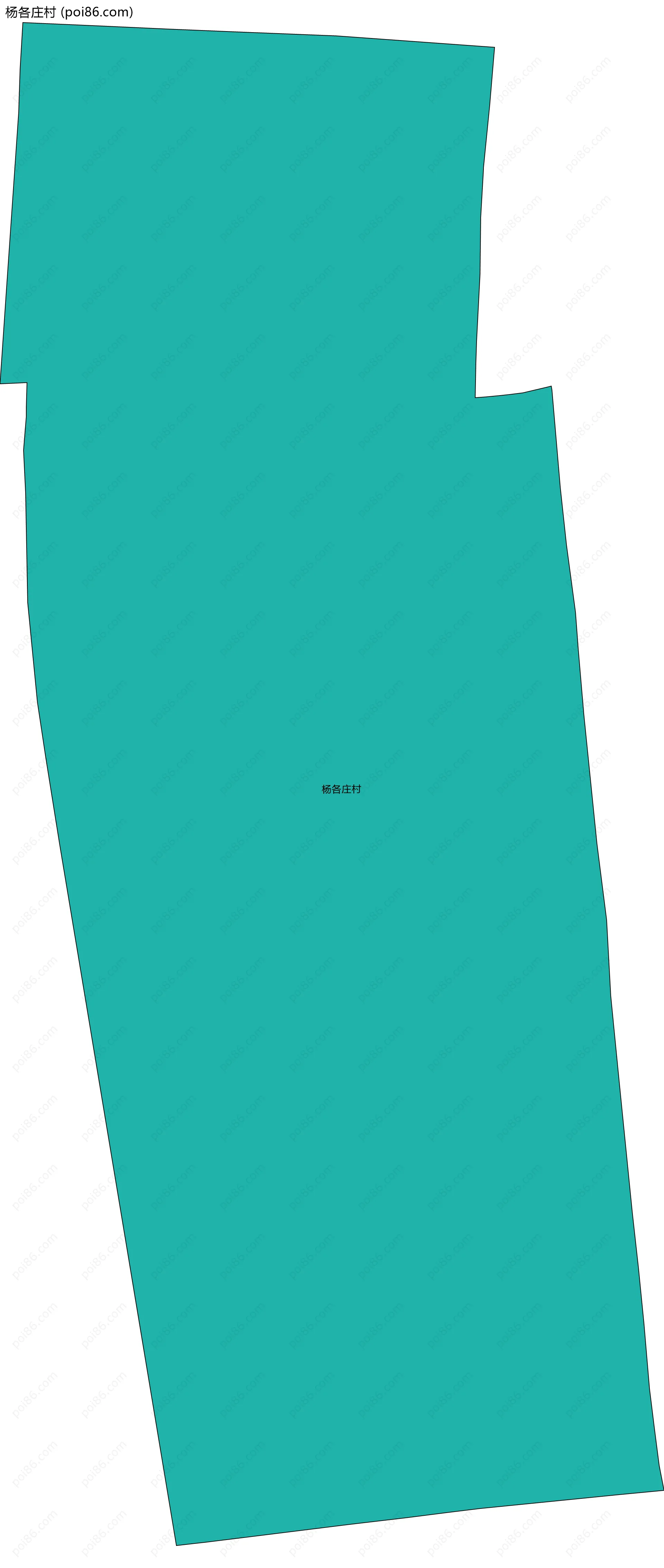 杨各庄村边界地图